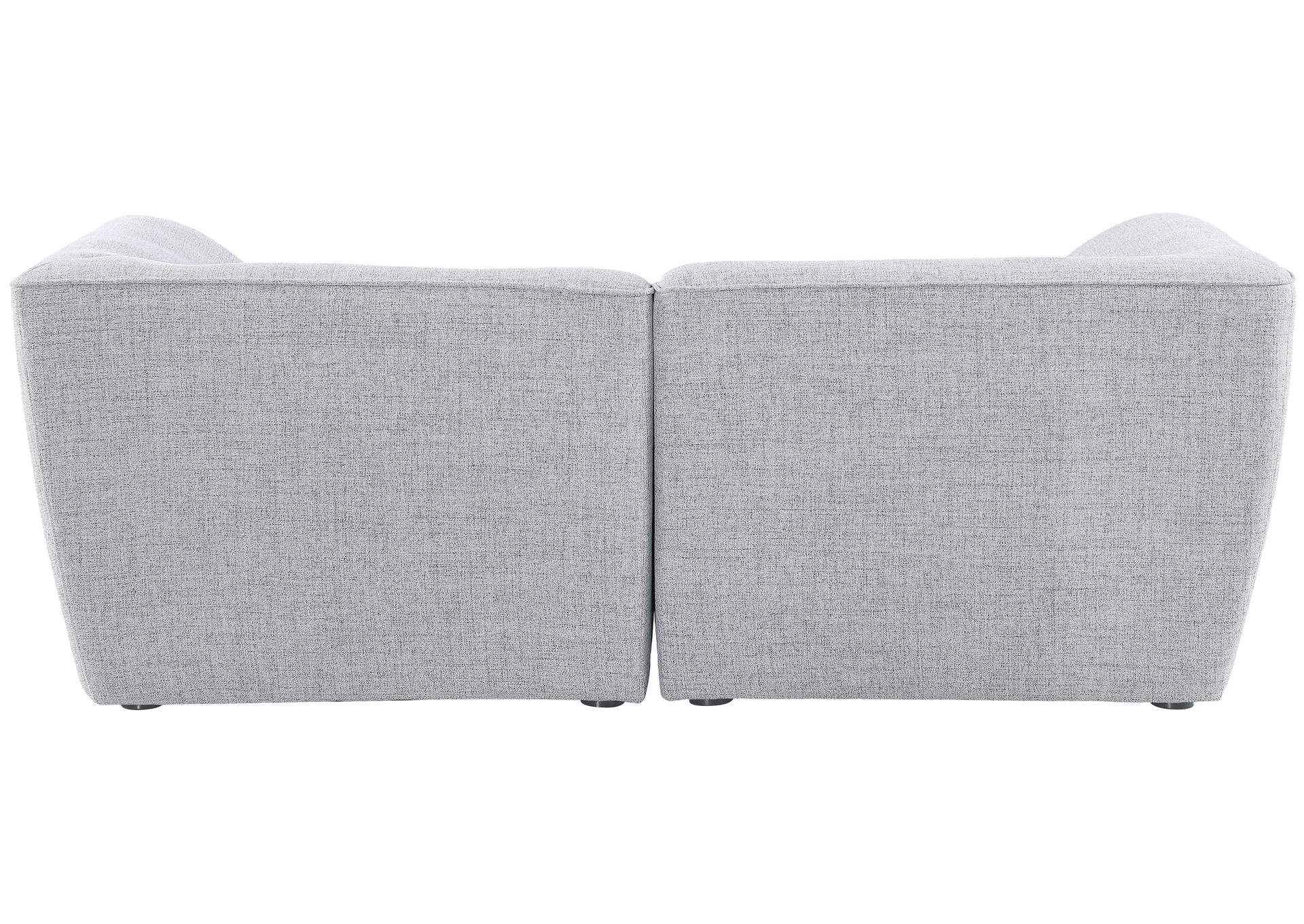 Miramar Grey Durable Linen Textured Modular Sofa,Meridian Furniture