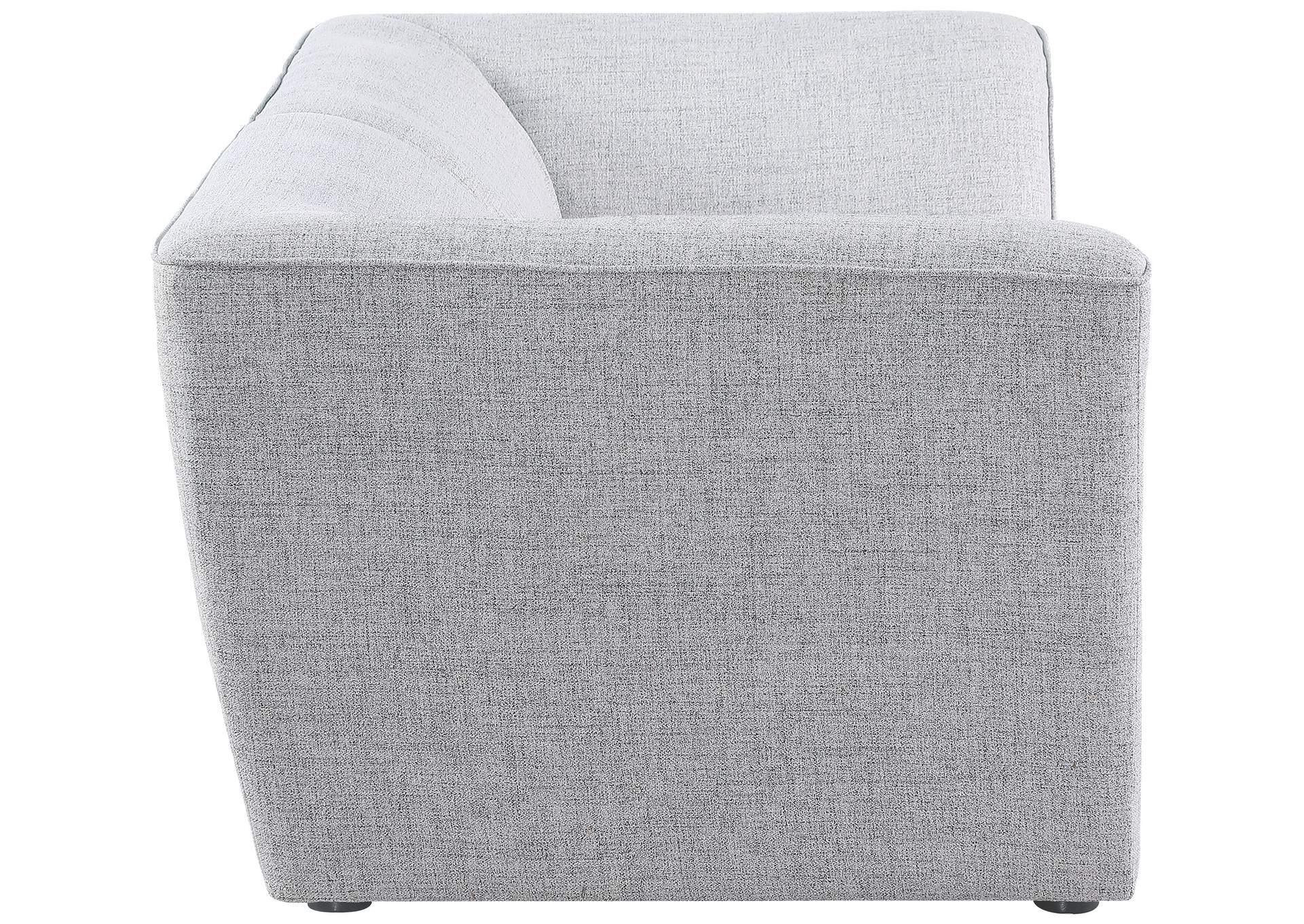 Miramar Grey Durable Linen Textured Modular Sofa,Meridian Furniture