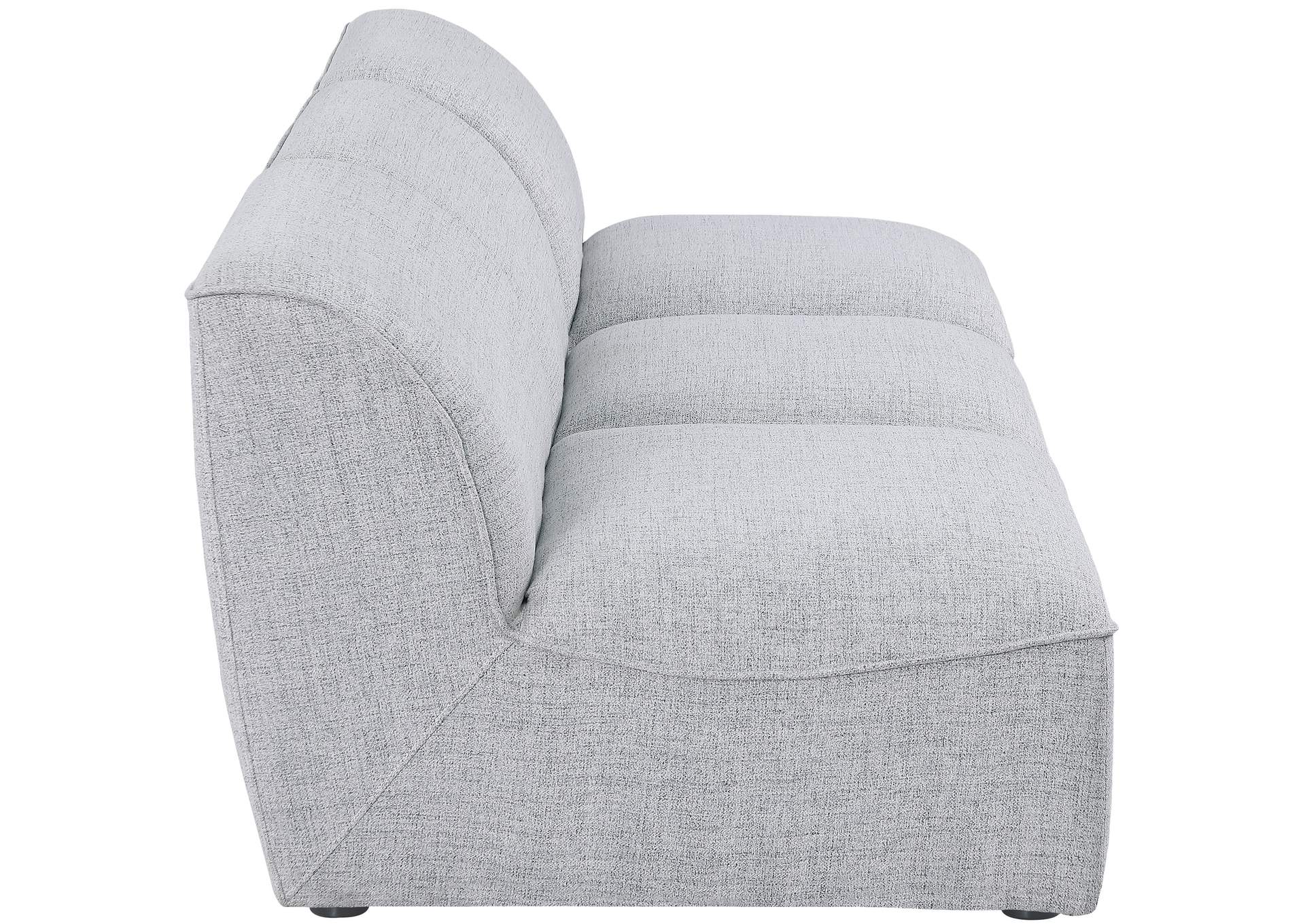 Miramar Grey Durable Linen Textured Modular Sofa,Meridian Furniture