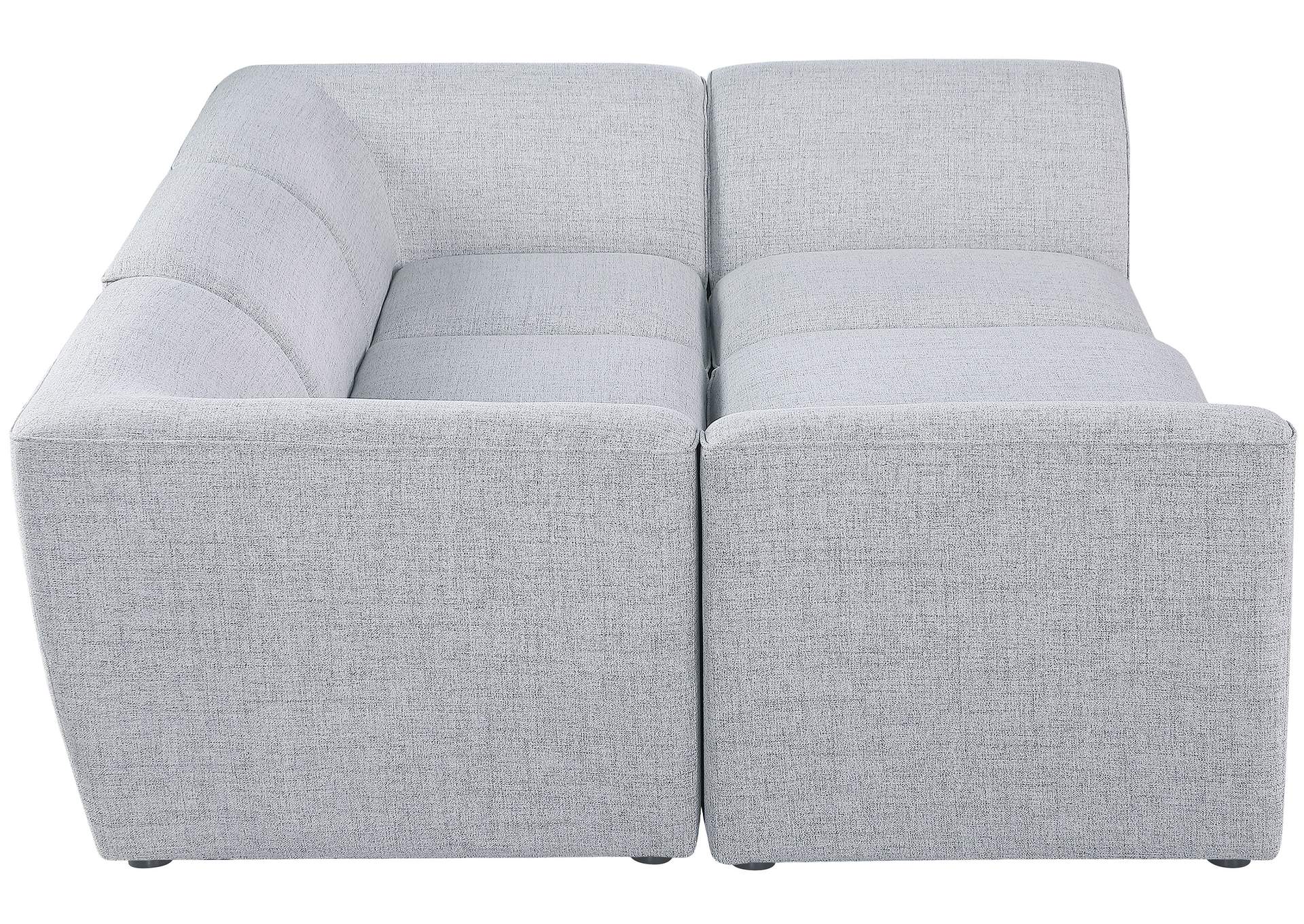 Miramar Grey Durable Linen Textured Modular Sectional,Meridian Furniture