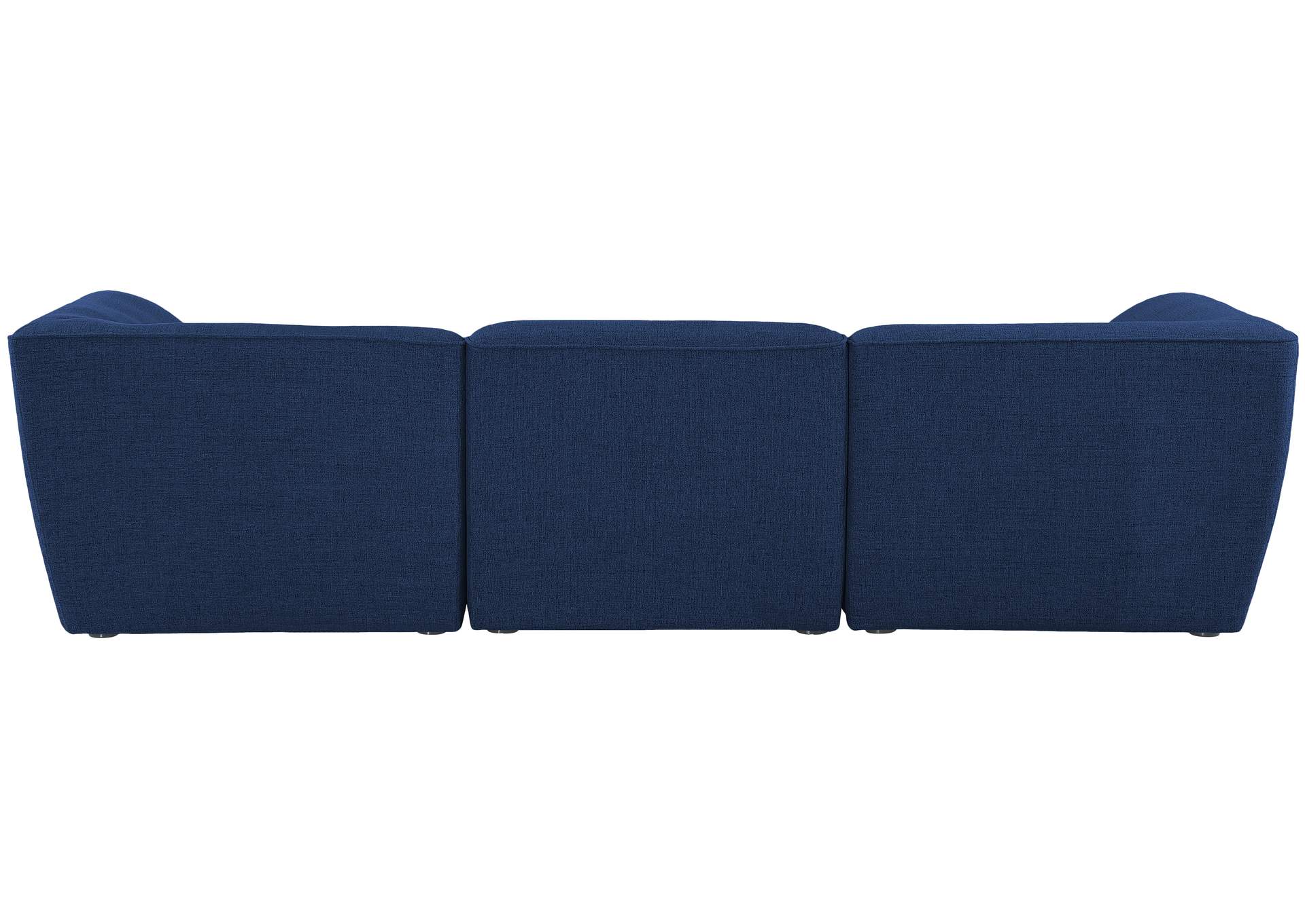 Miramar Navy Durable Linen Textured Modular Sofa,Meridian Furniture