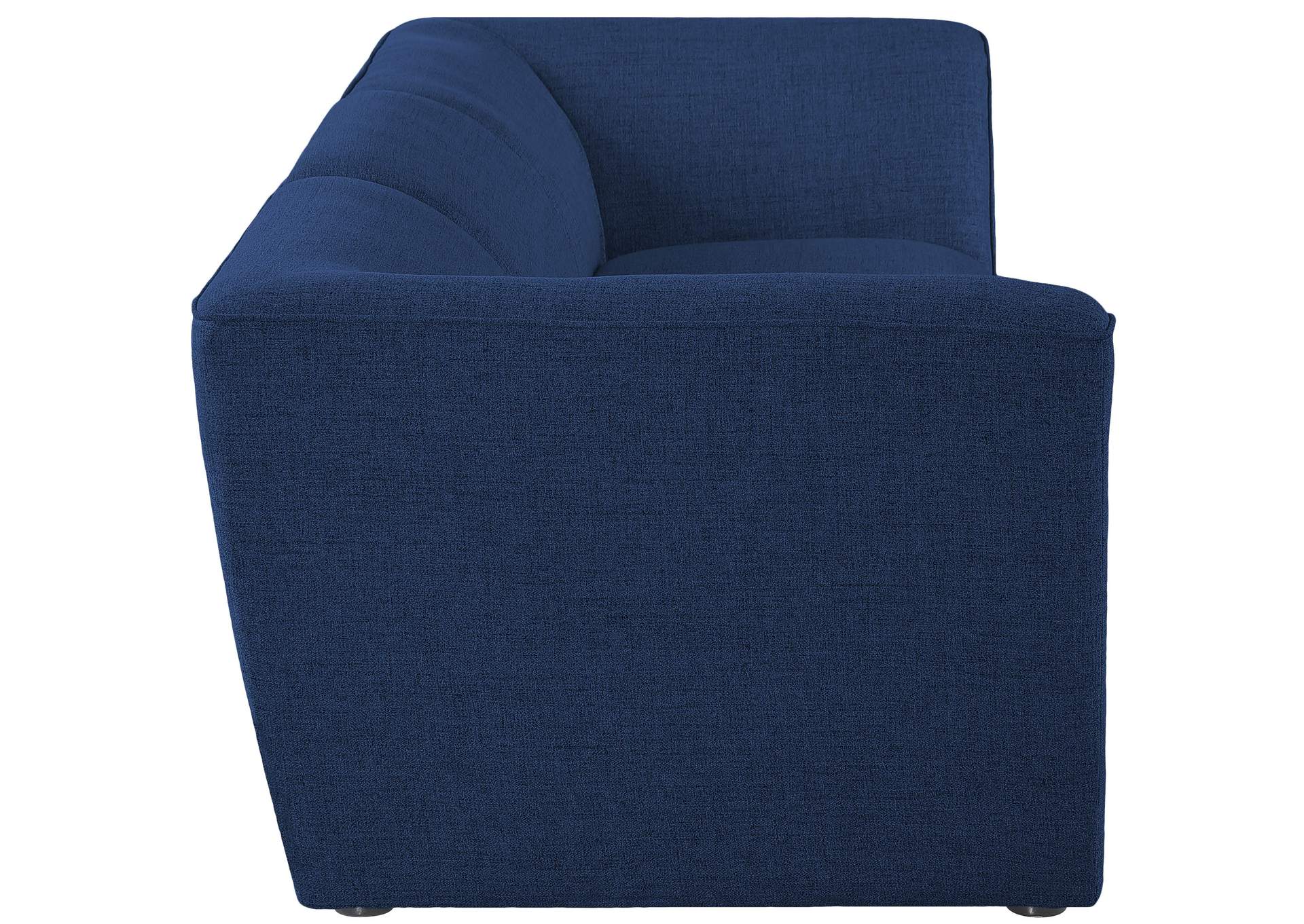 Miramar Navy Durable Linen Textured Modular Sofa,Meridian Furniture