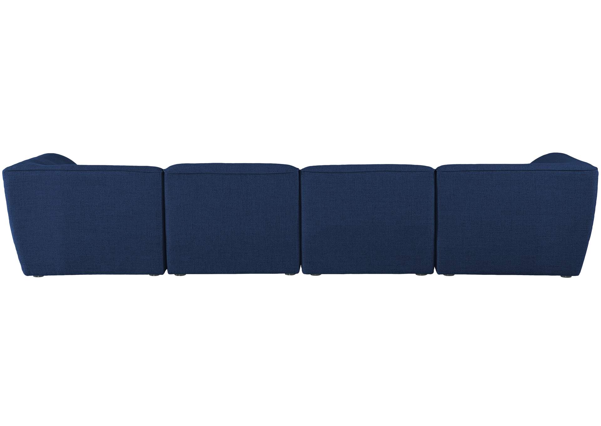 Miramar Navy Durable Linen Textured Modular Sofa,Meridian Furniture