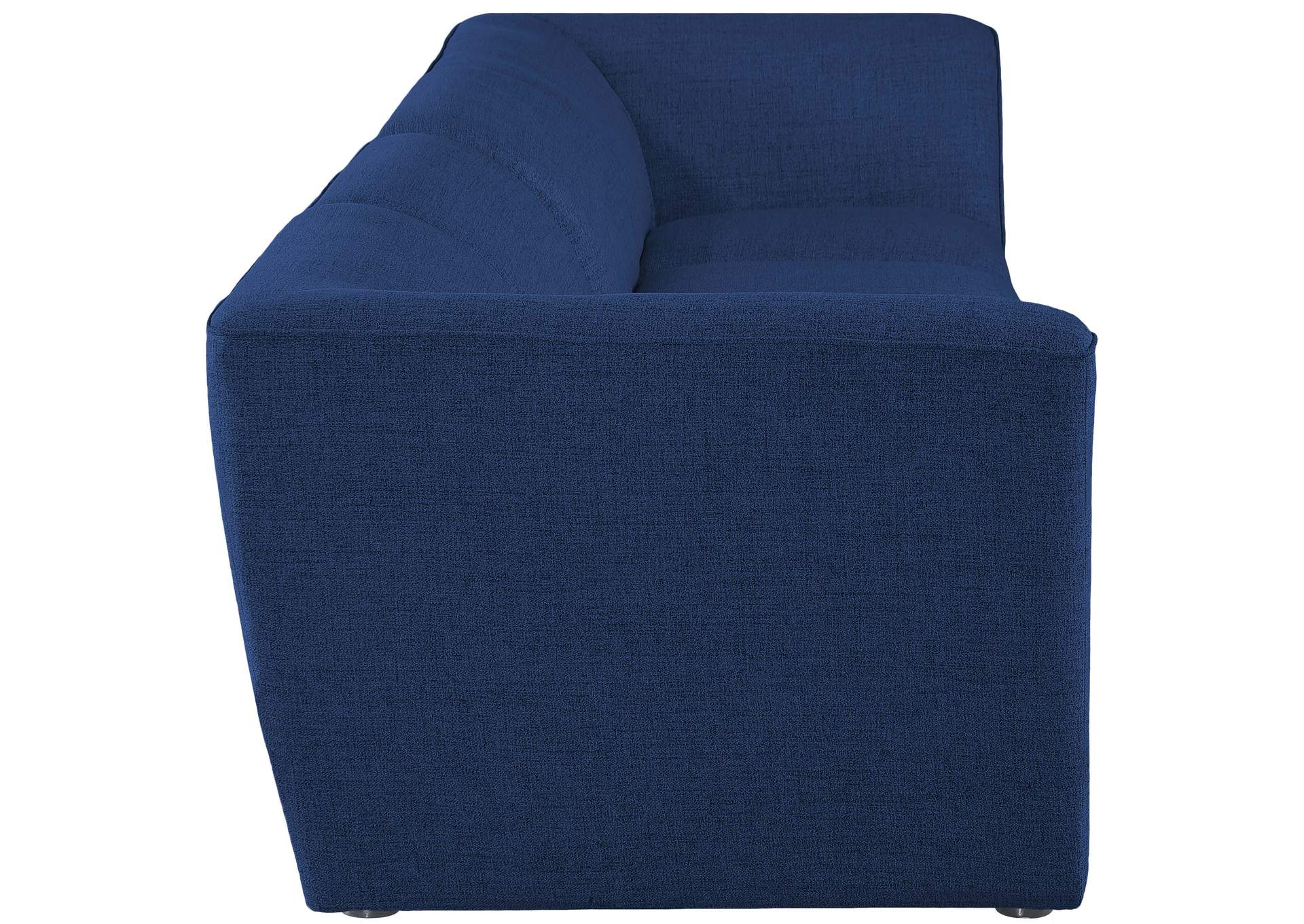 Miramar Navy Durable Linen Textured Modular Sofa,Meridian Furniture