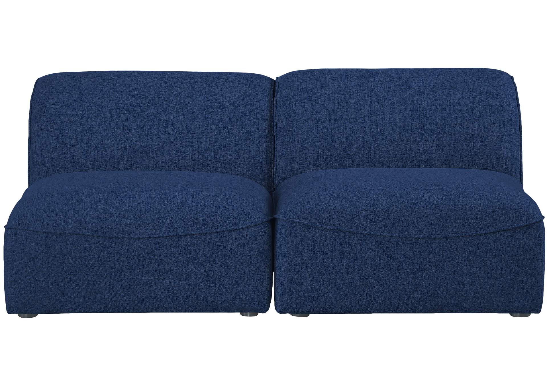 Miramar Navy Durable Linen Textured Modular Sofa,Meridian Furniture