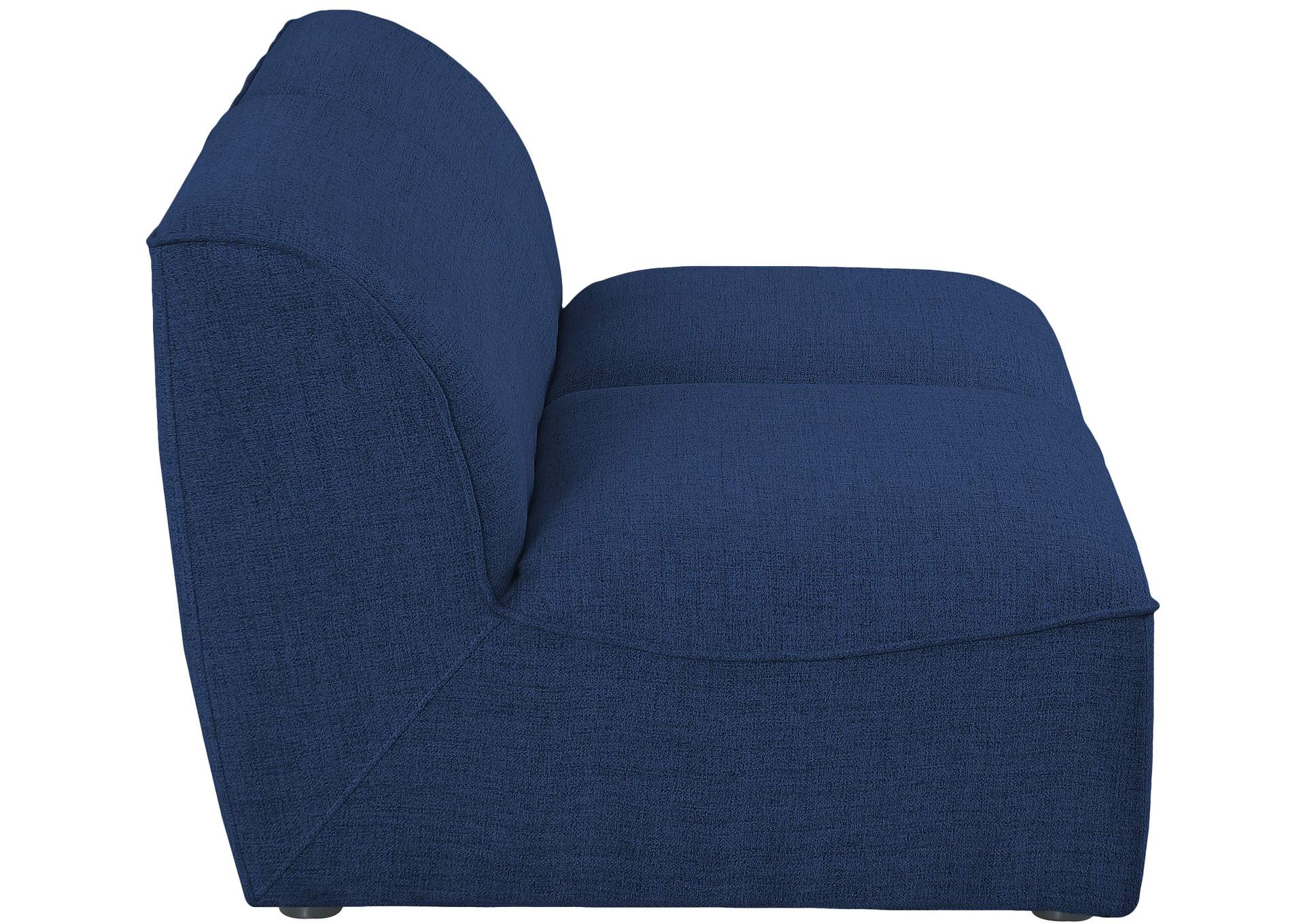 Miramar Navy Durable Linen Textured Modular Sofa,Meridian Furniture