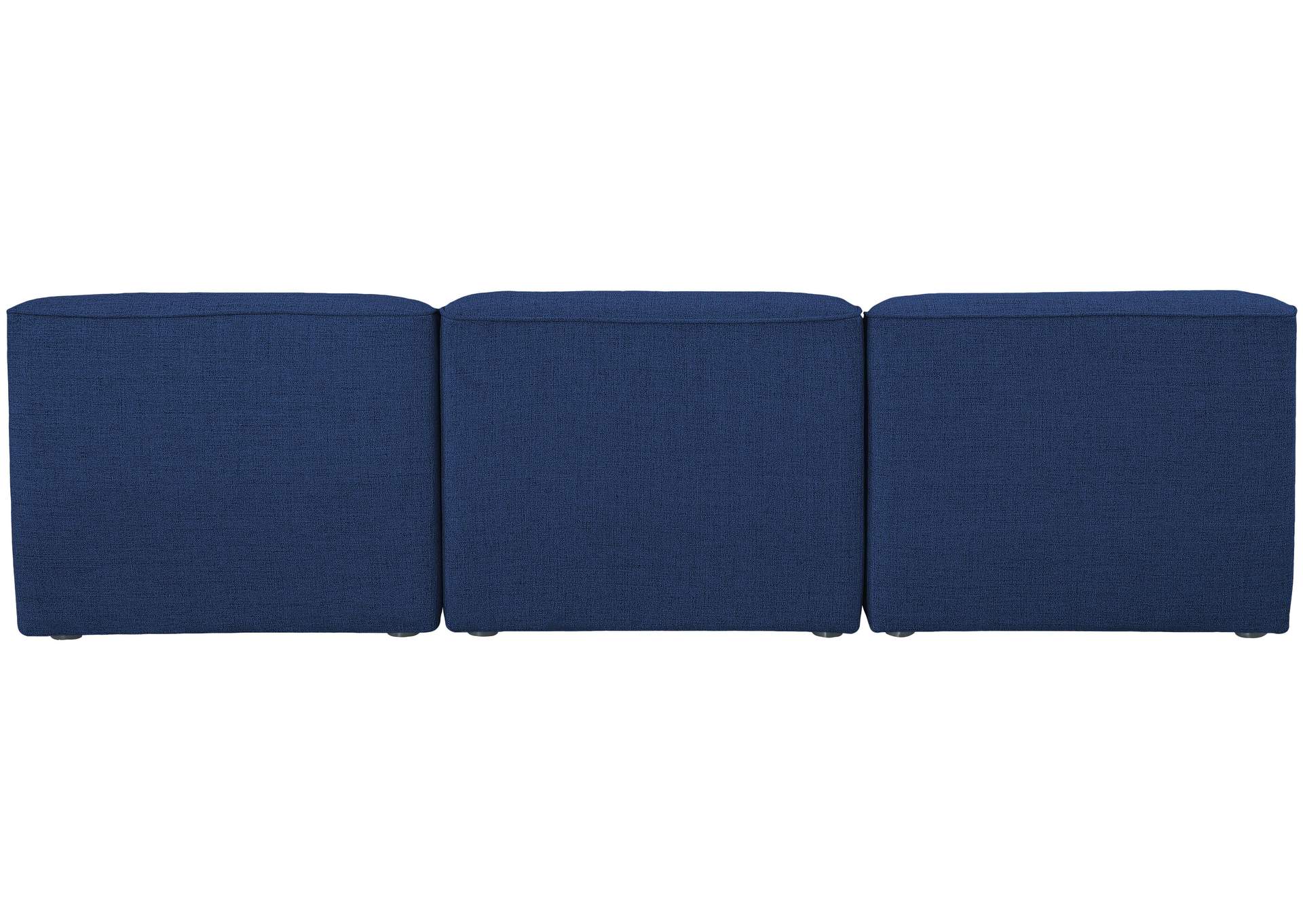 Miramar Navy Durable Linen Textured Modular Sofa,Meridian Furniture