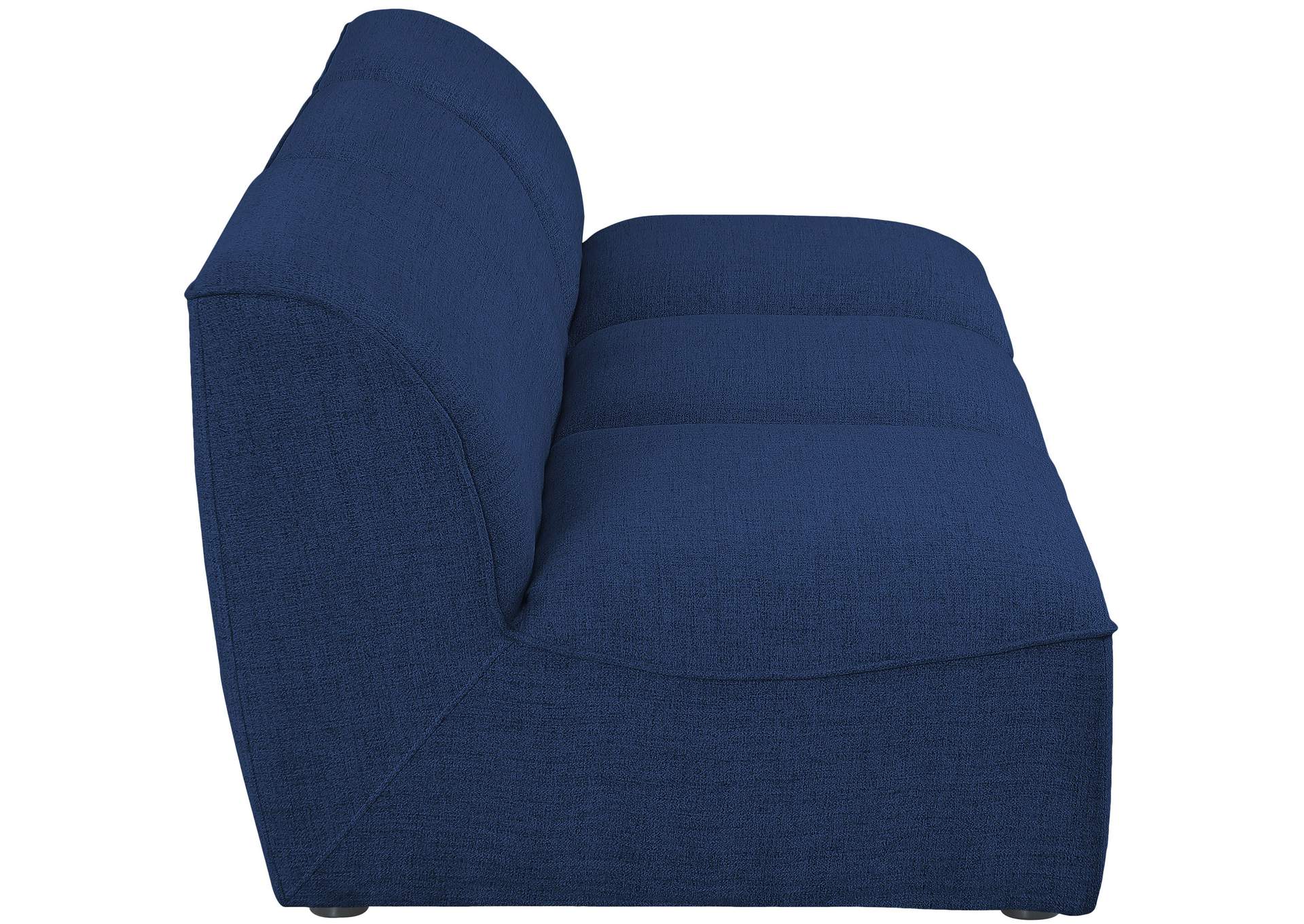 Miramar Navy Durable Linen Textured Modular Sofa,Meridian Furniture