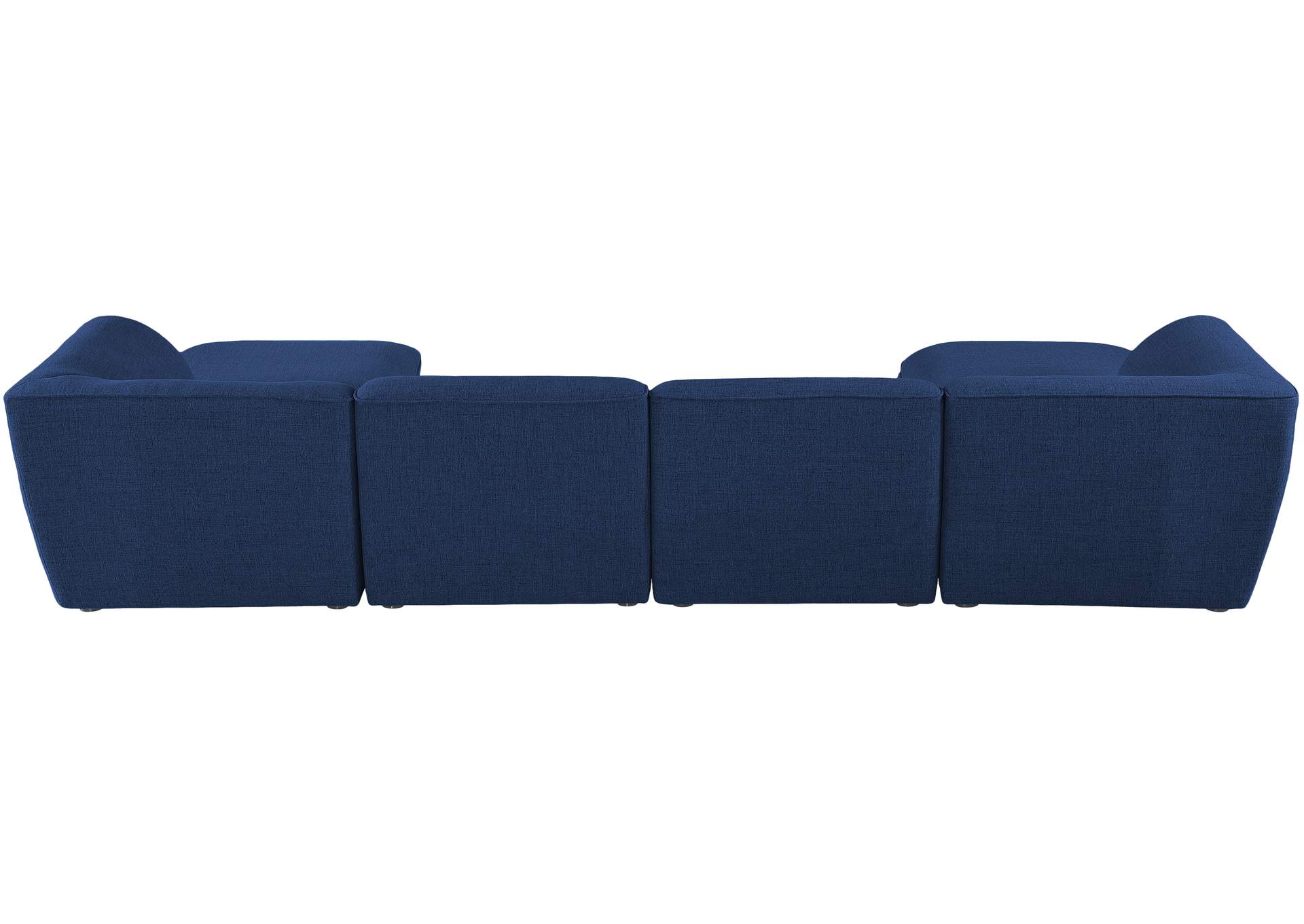 Miramar Navy Durable Linen Textured Modular Sectional,Meridian Furniture