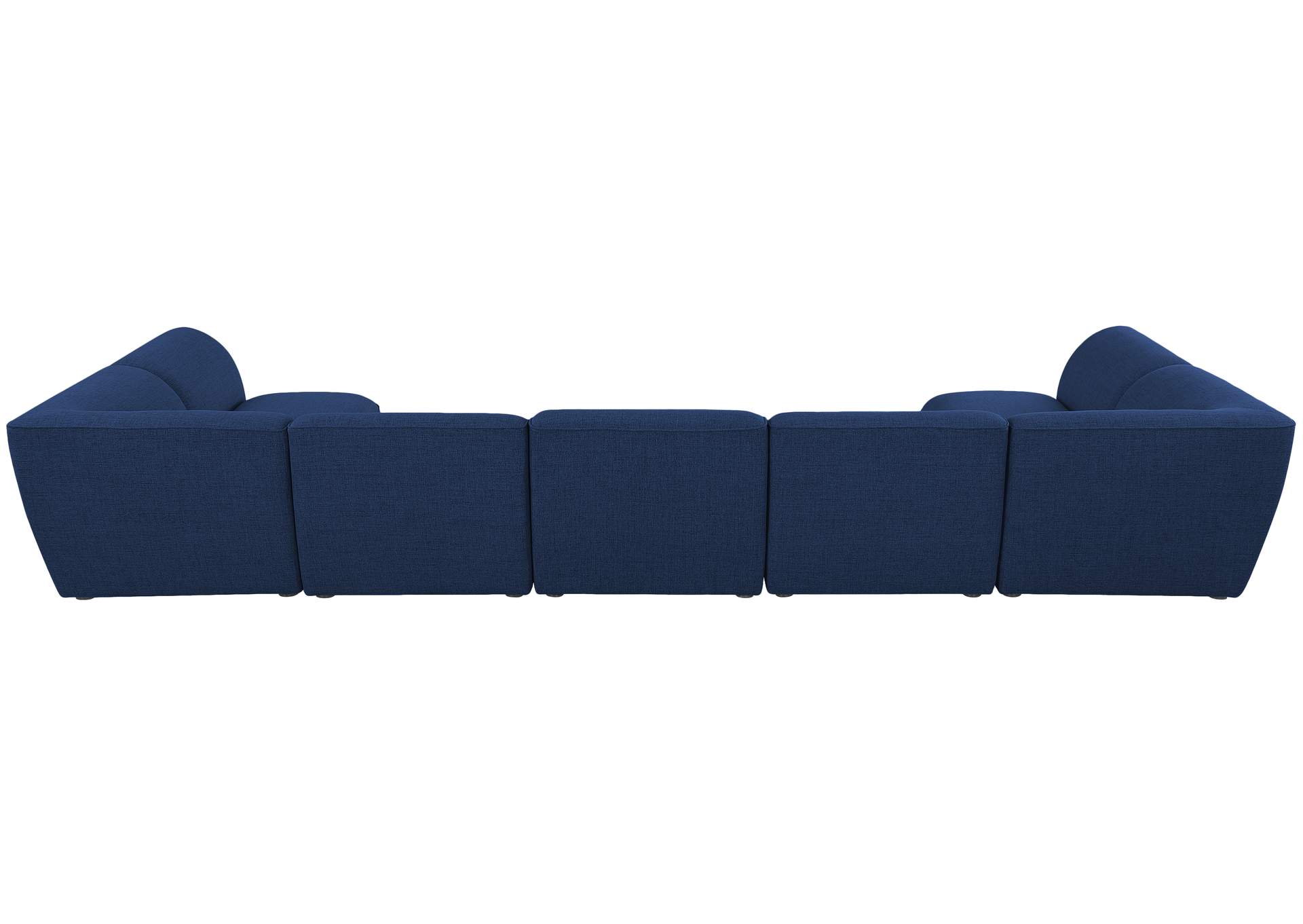 Miramar Navy Durable Linen Textured Modular Sectional,Meridian Furniture