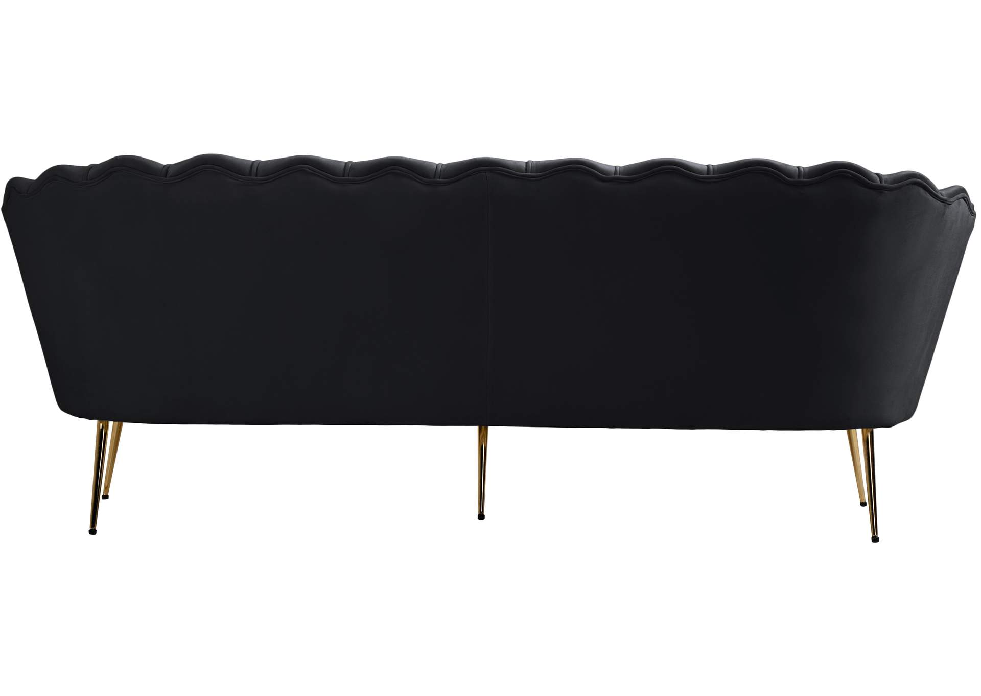 Gardenia Black Velvet Sofa,Meridian Furniture