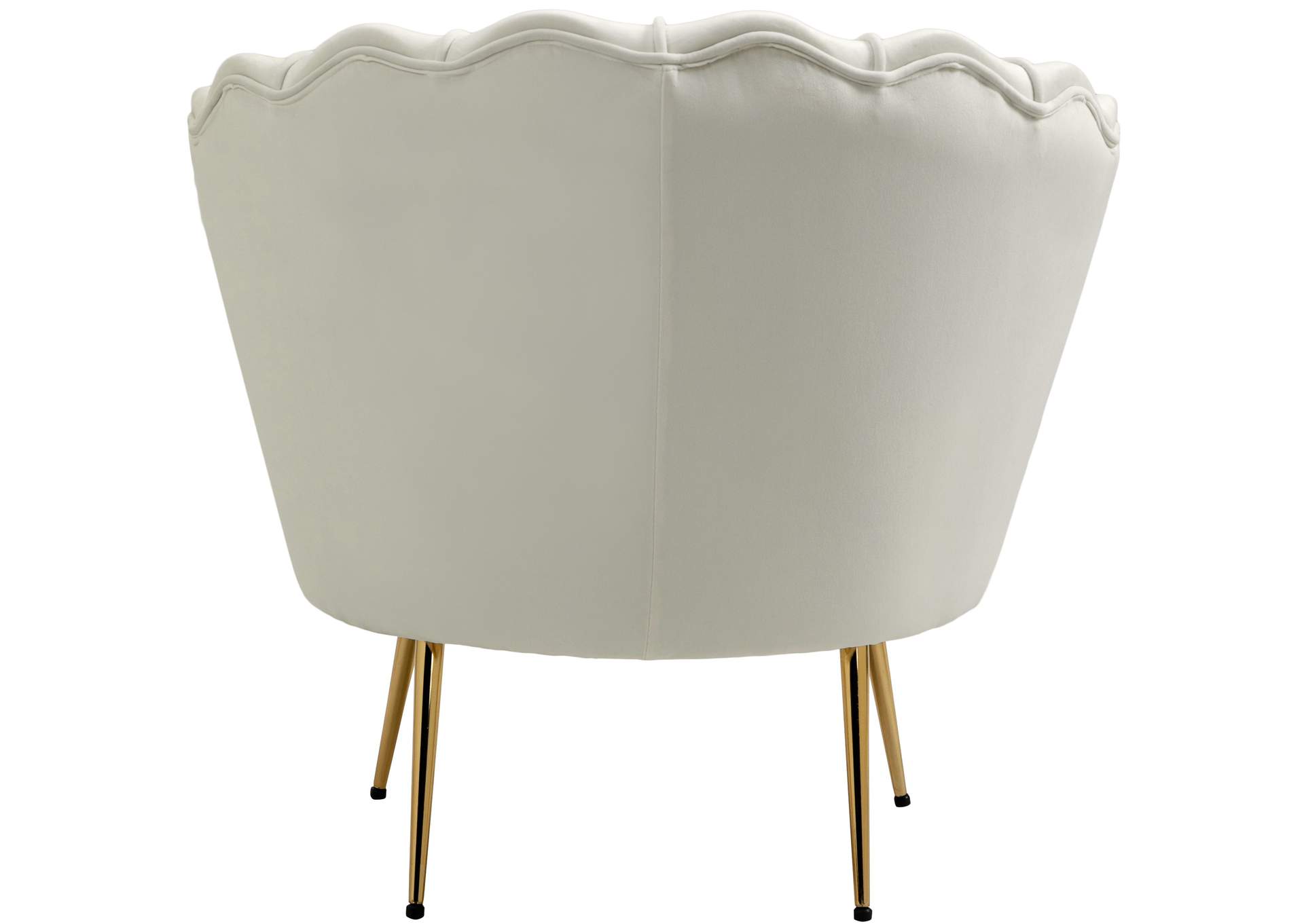 Gardenia Cream Velvet Chair,Meridian Furniture