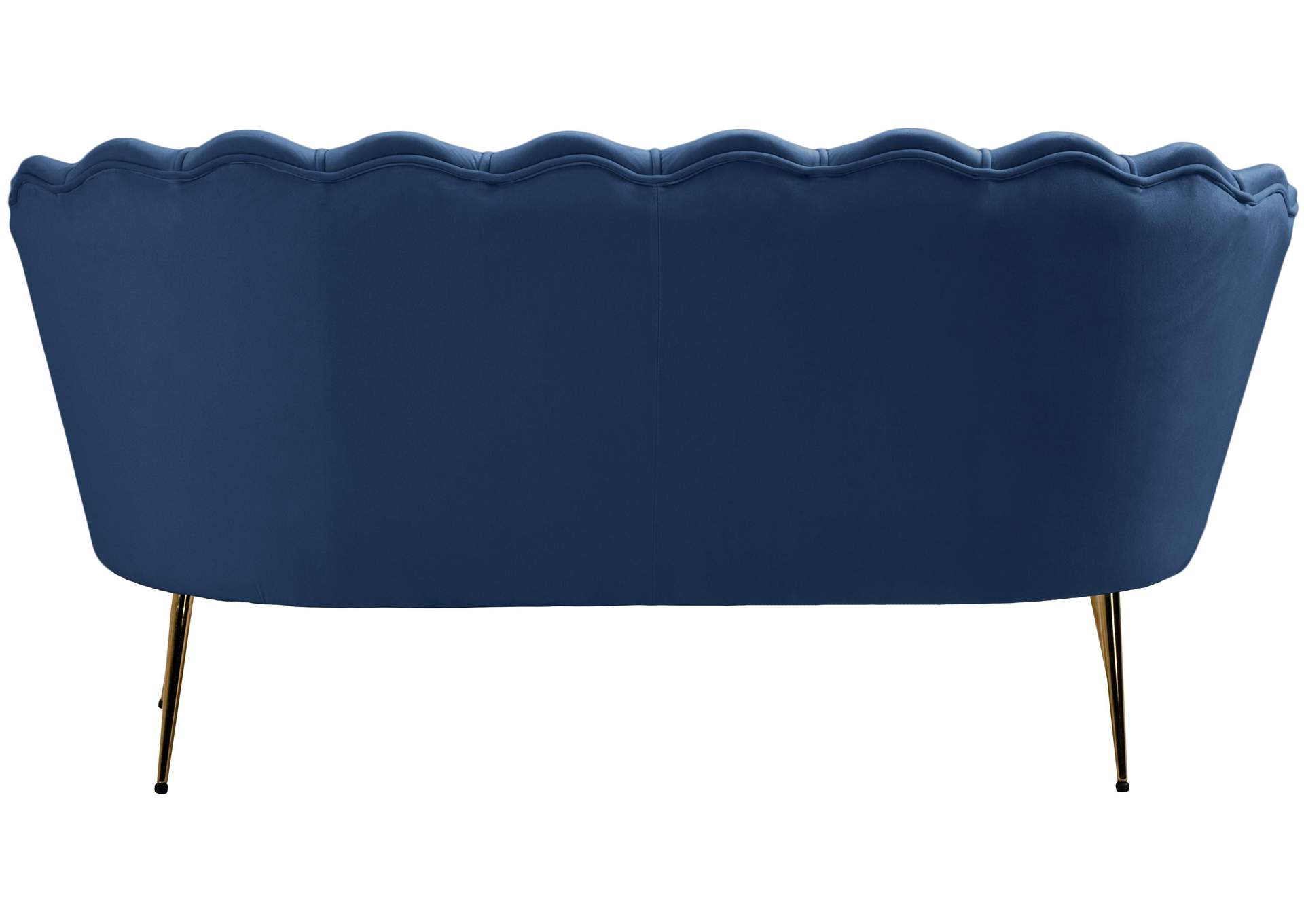 Gardenia Navy Velvet Loveseat,Meridian Furniture