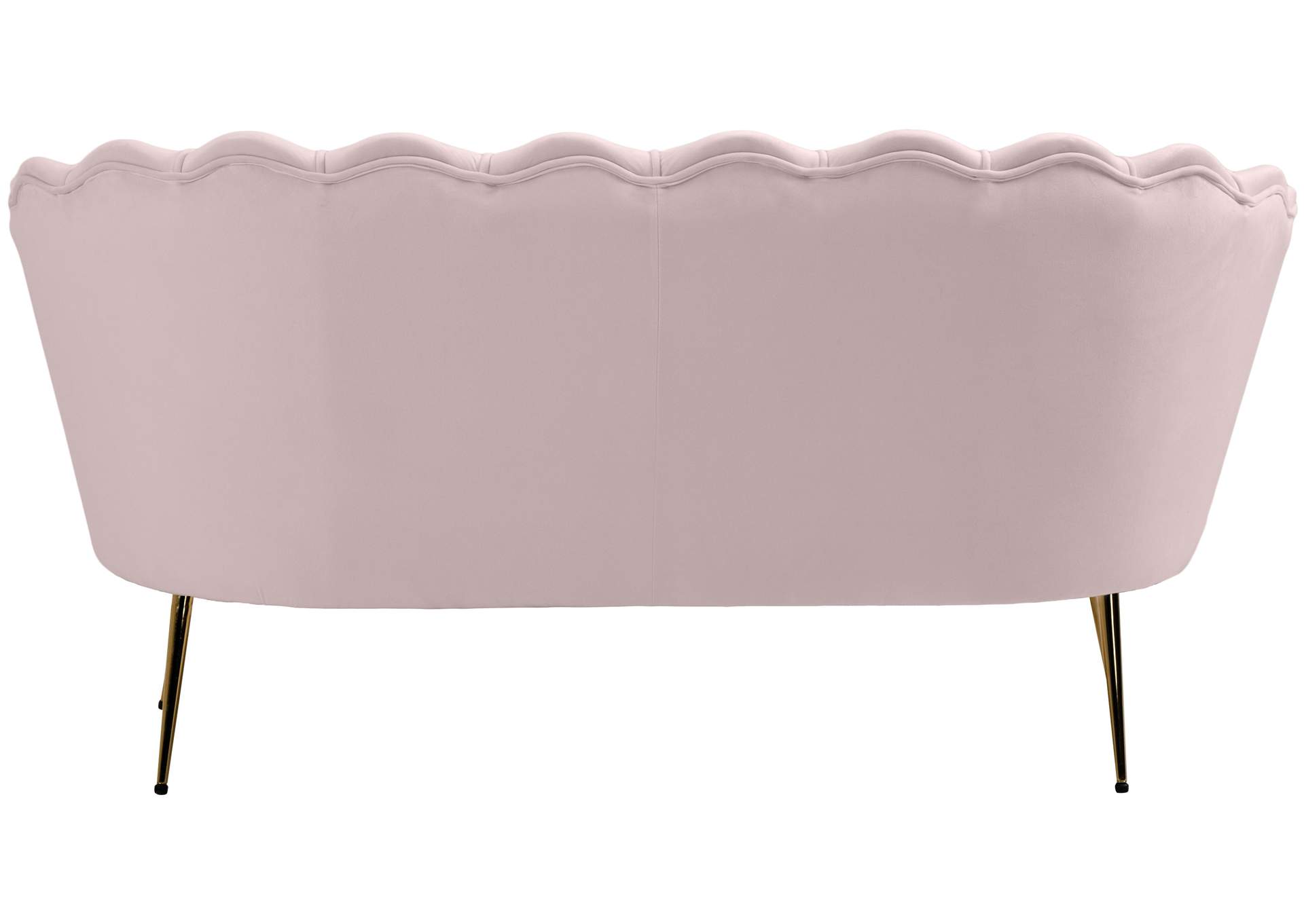 Gardenia Pink Velvet Loveseat,Meridian Furniture