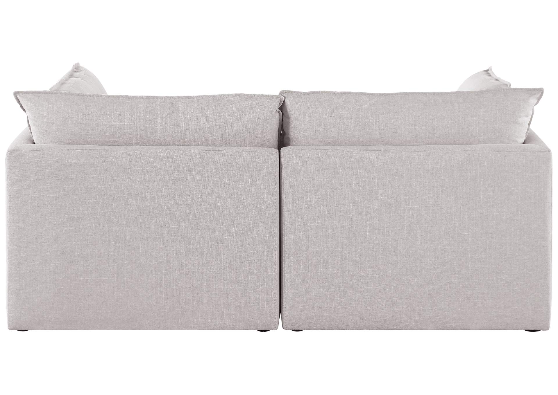 Mackenzie Beige Durable Linen Textured Modular Sofa,Meridian Furniture