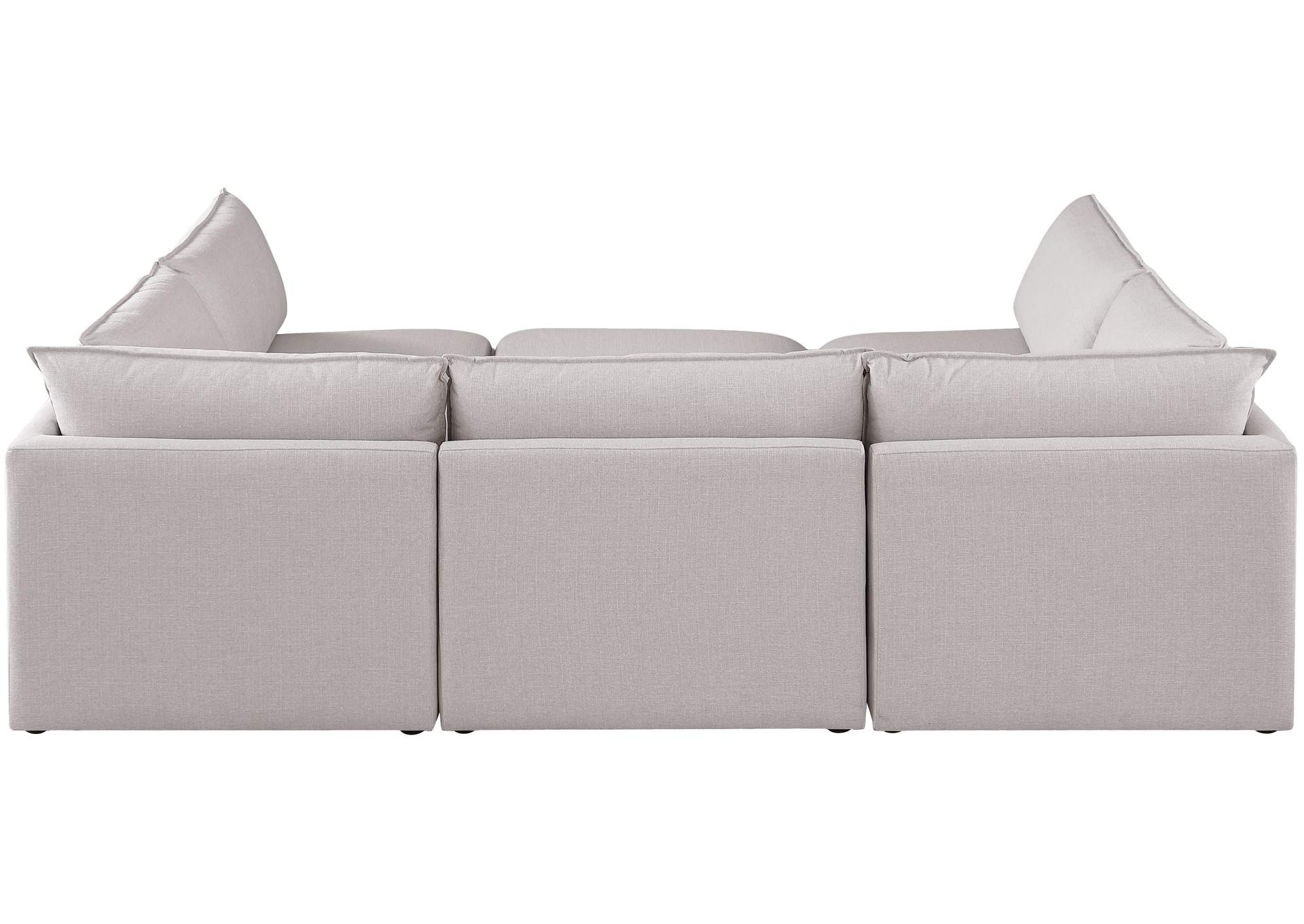 Mackenzie Beige Durable Linen Textured Modular Sectional,Meridian Furniture