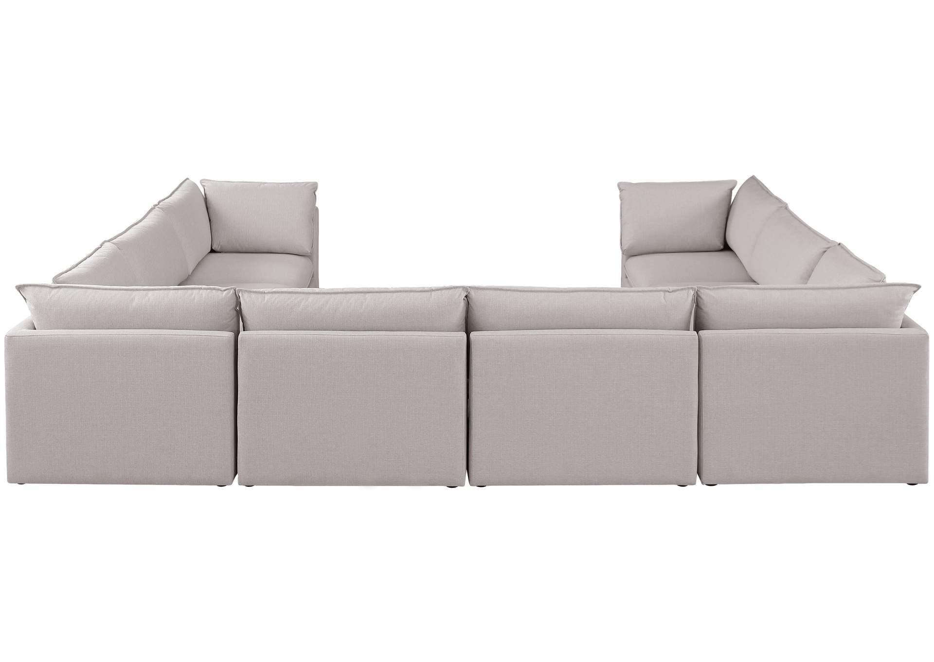 Mackenzie Beige Durable Linen Textured Modular Sectional,Meridian Furniture