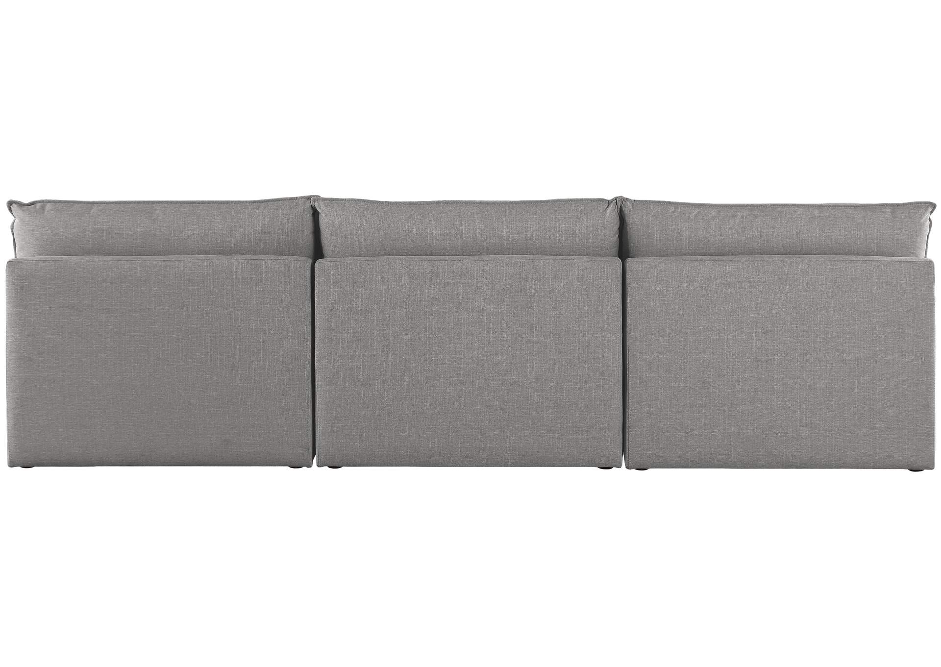 Mackenzie Grey Durable Linen Textured Modular Sofa,Meridian Furniture