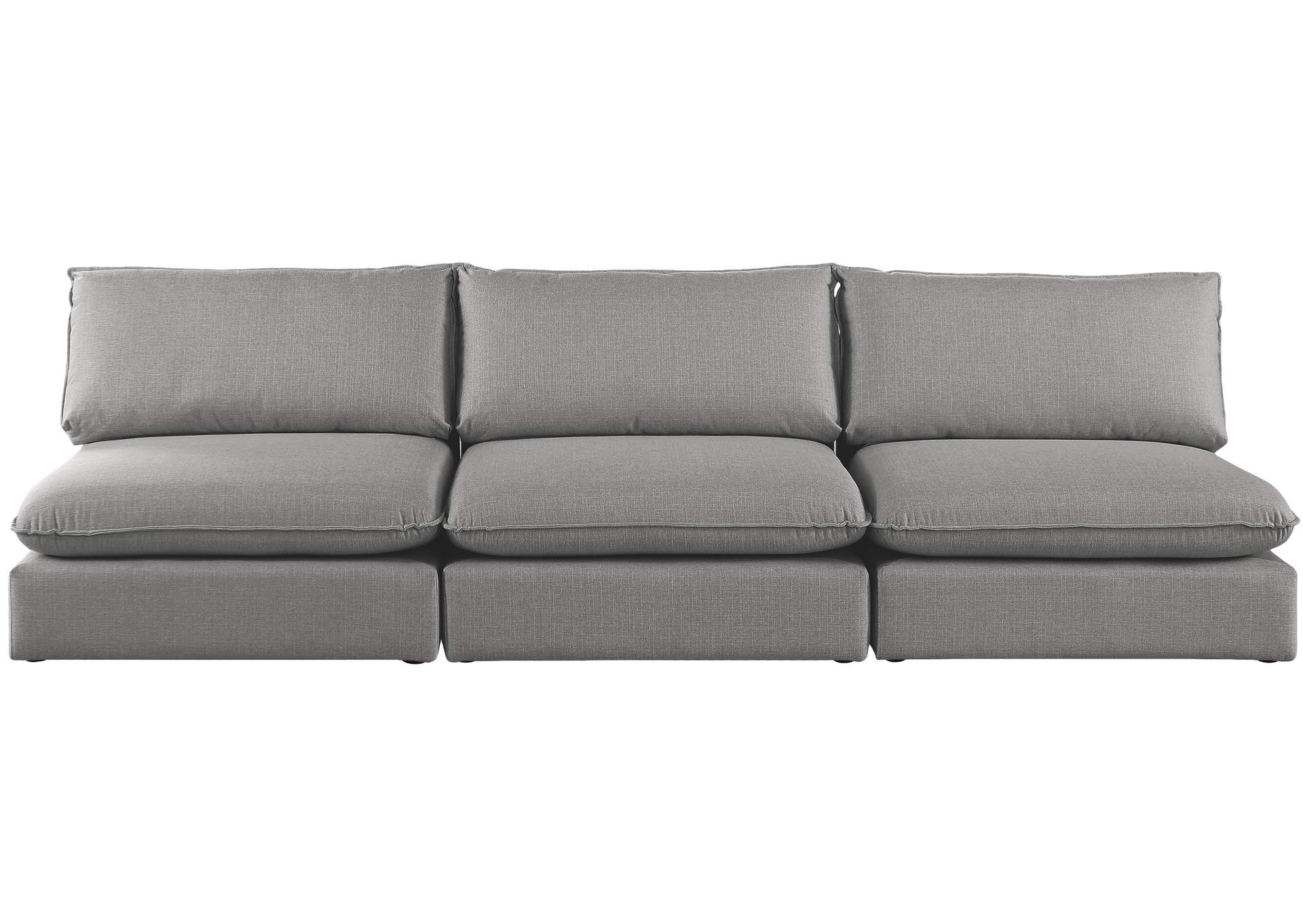 Mackenzie Grey Durable Linen Textured Modular Sofa,Meridian Furniture