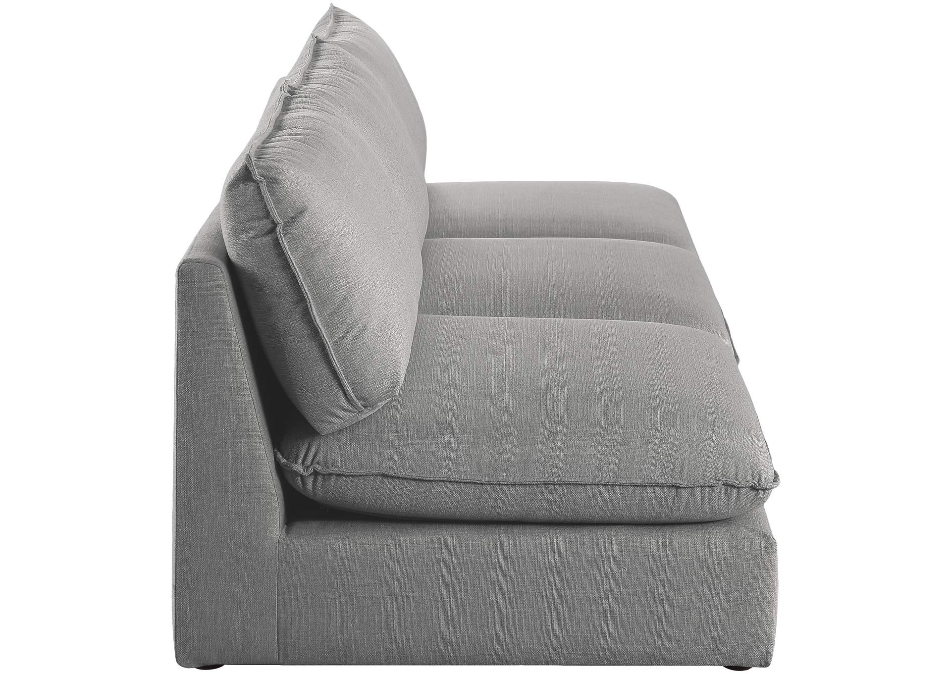 Mackenzie Grey Durable Linen Textured Modular Sofa,Meridian Furniture