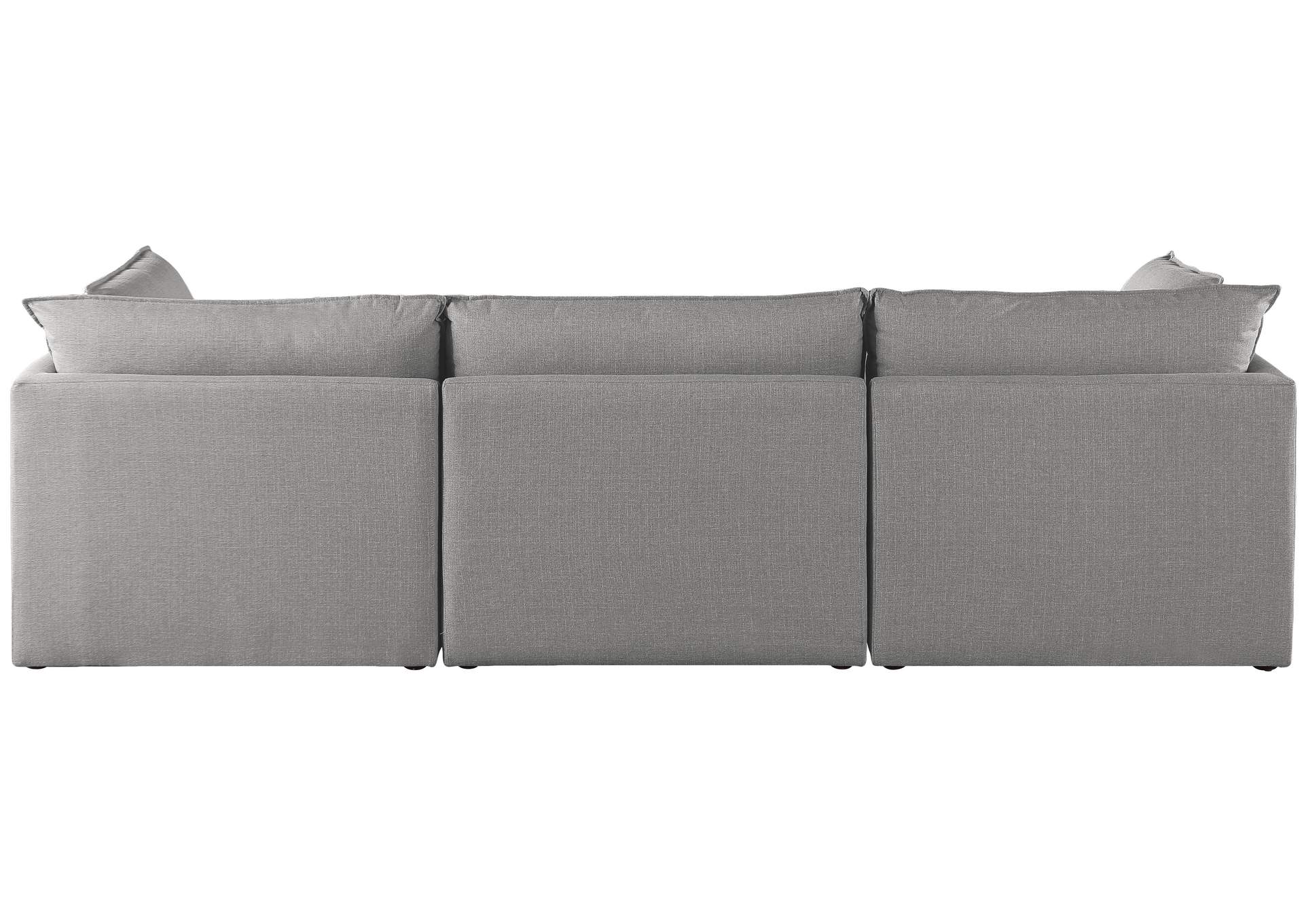 Mackenzie Grey Durable Linen Textured Modular Sofa,Meridian Furniture