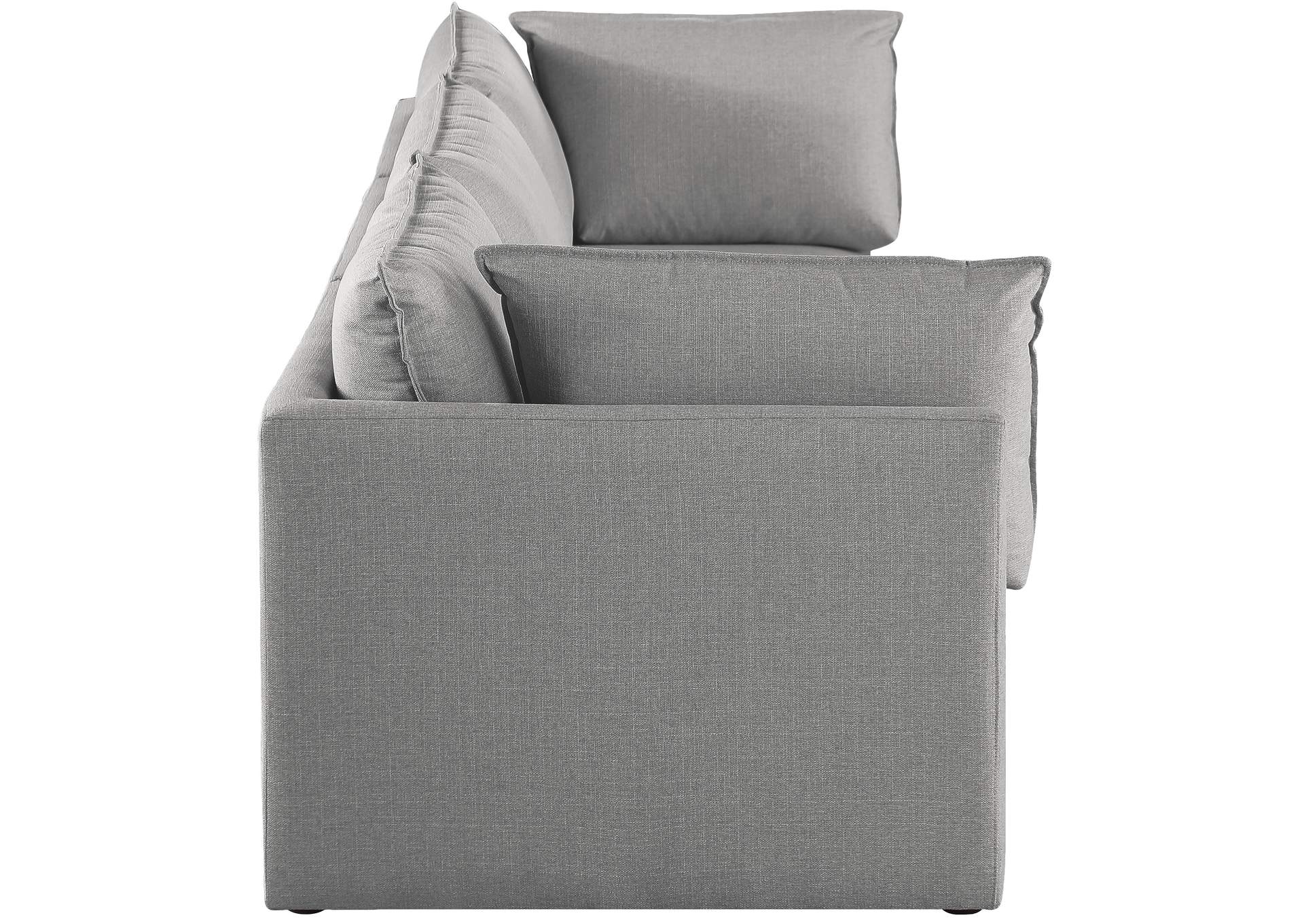 Mackenzie Grey Durable Linen Textured Modular Sofa,Meridian Furniture