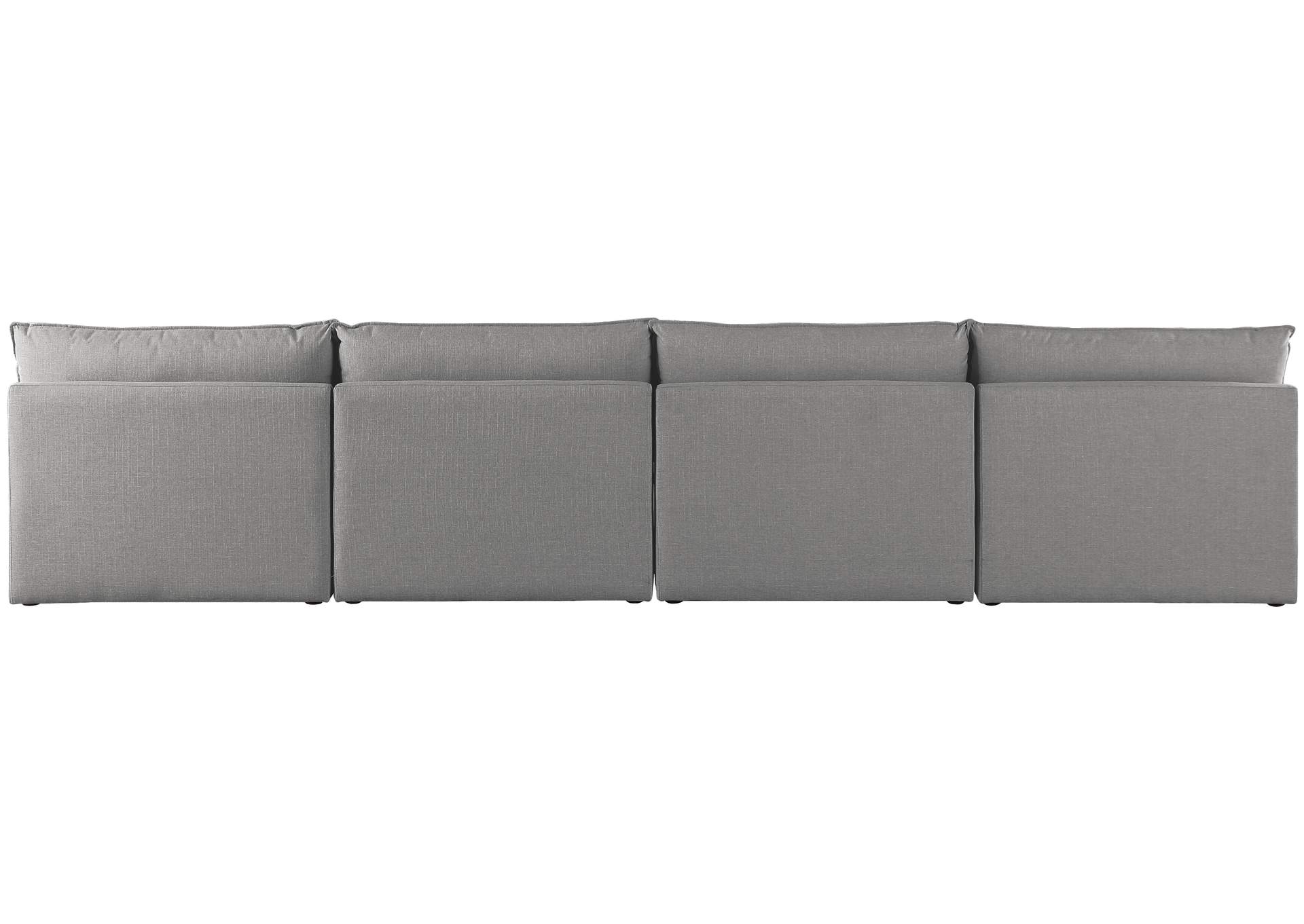 Mackenzie Grey Durable Linen Textured Modular Sofa,Meridian Furniture