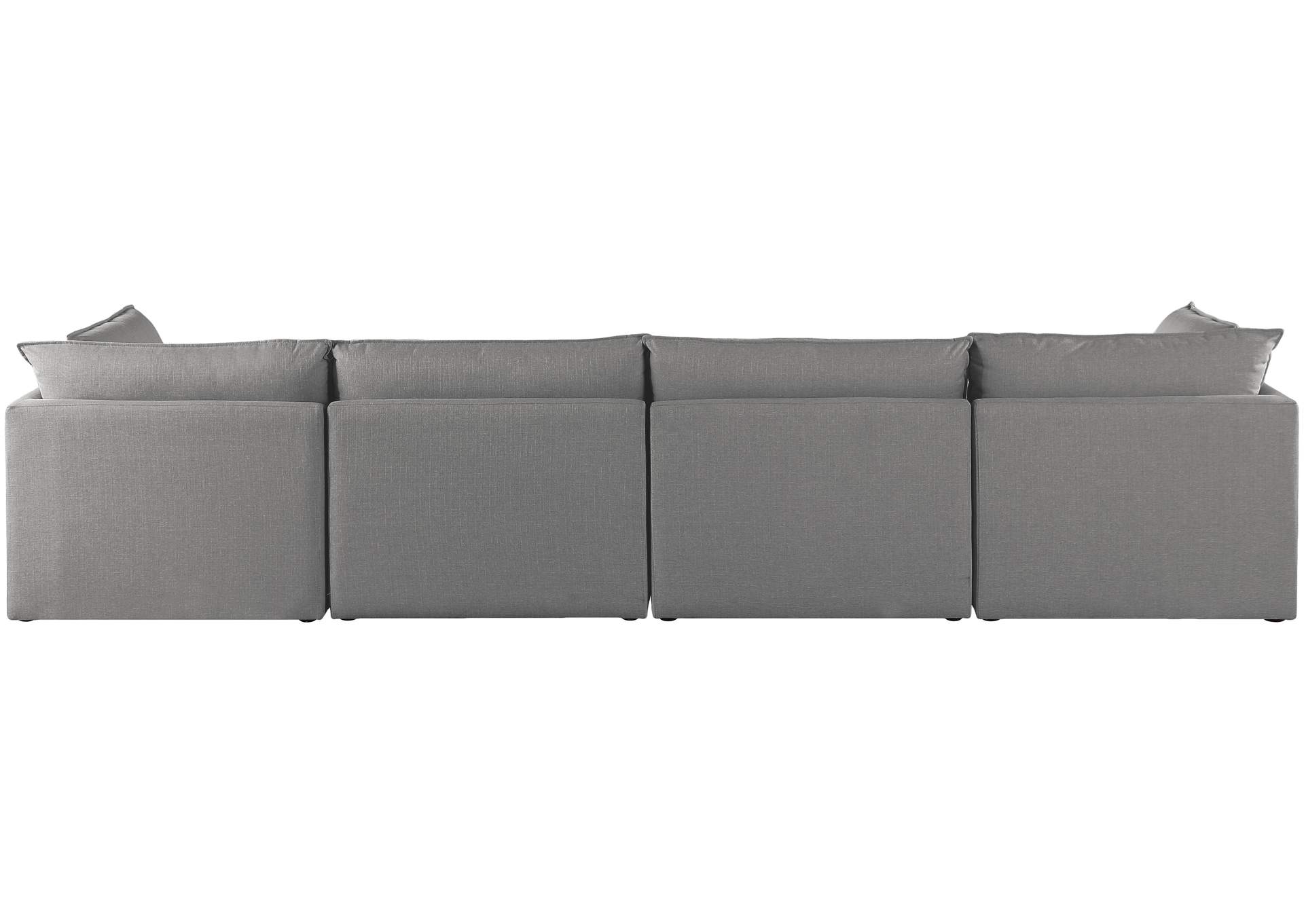 Mackenzie Grey Durable Linen Textured Modular Sofa,Meridian Furniture