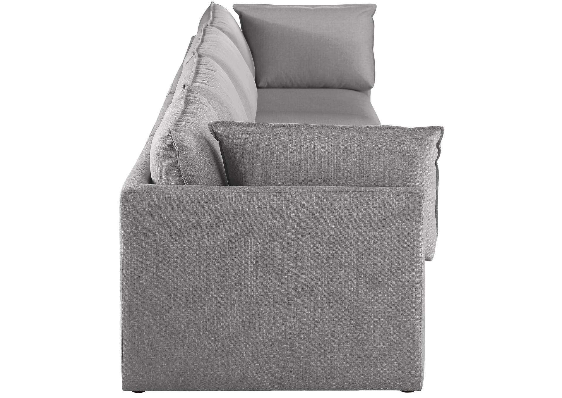 Mackenzie Grey Durable Linen Textured Modular Sofa,Meridian Furniture