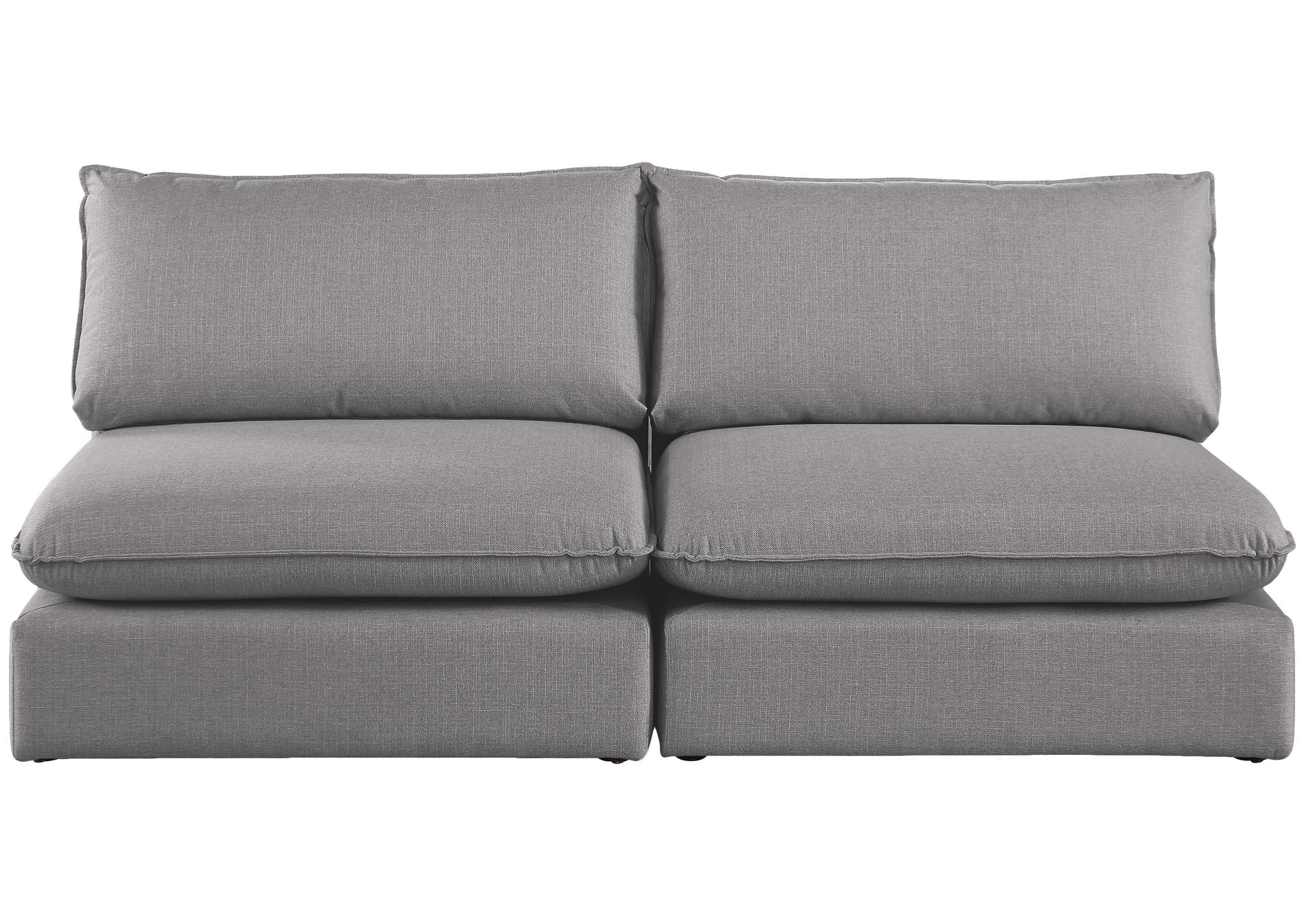 Mackenzie Grey Durable Linen Textured Modular Sofa,Meridian Furniture