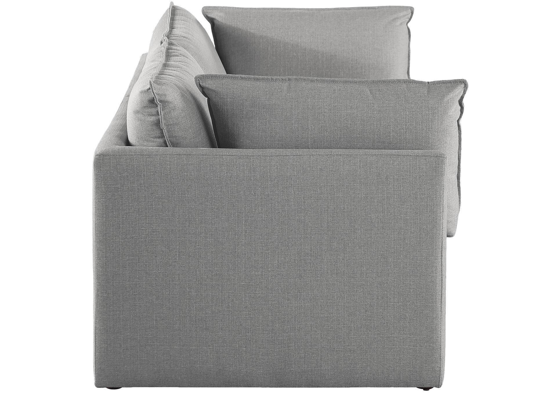 Mackenzie Grey Durable Linen Textured Modular Sofa,Meridian Furniture