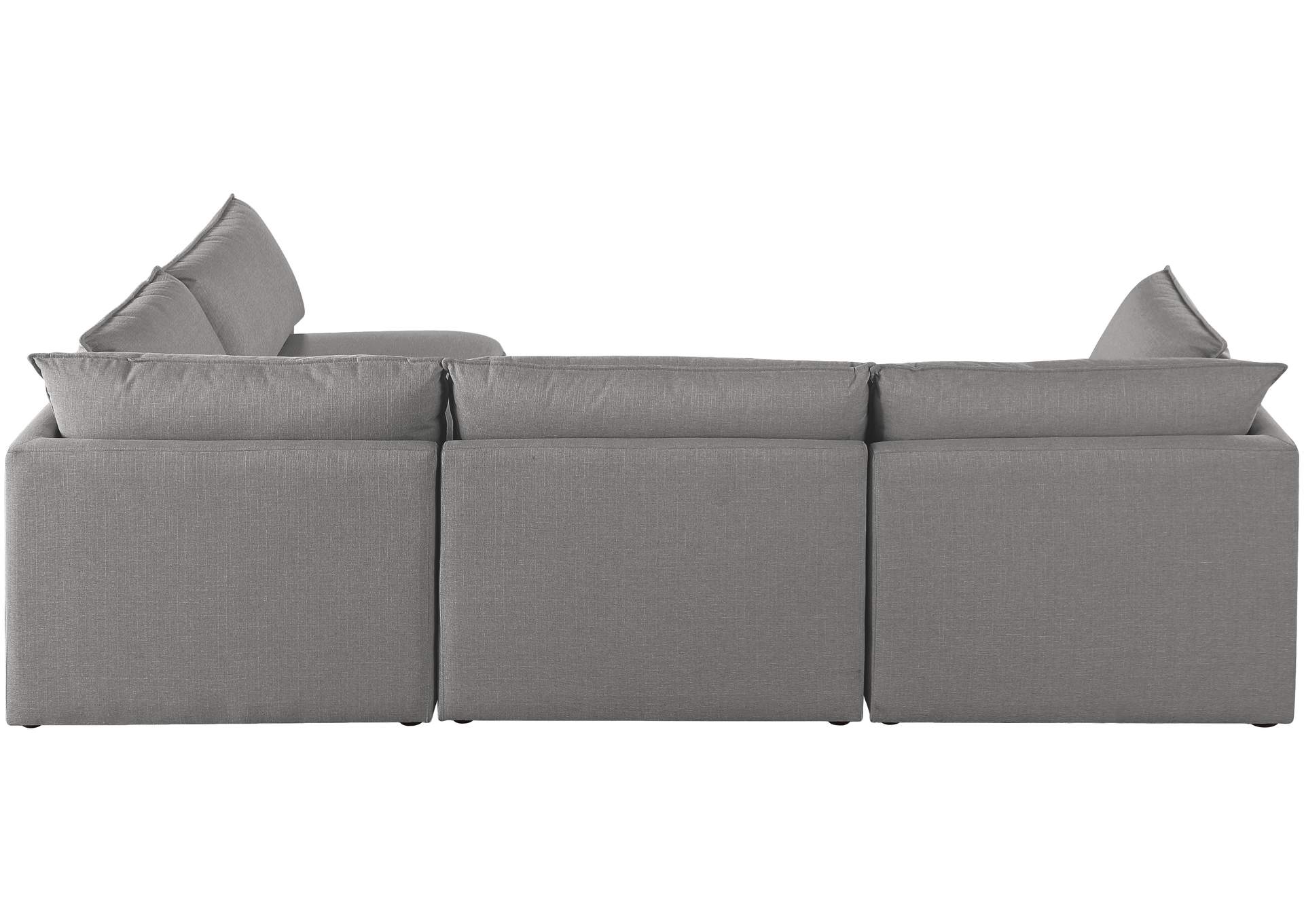 Mackenzie Grey Durable Linen Textured Modular Sectional,Meridian Furniture