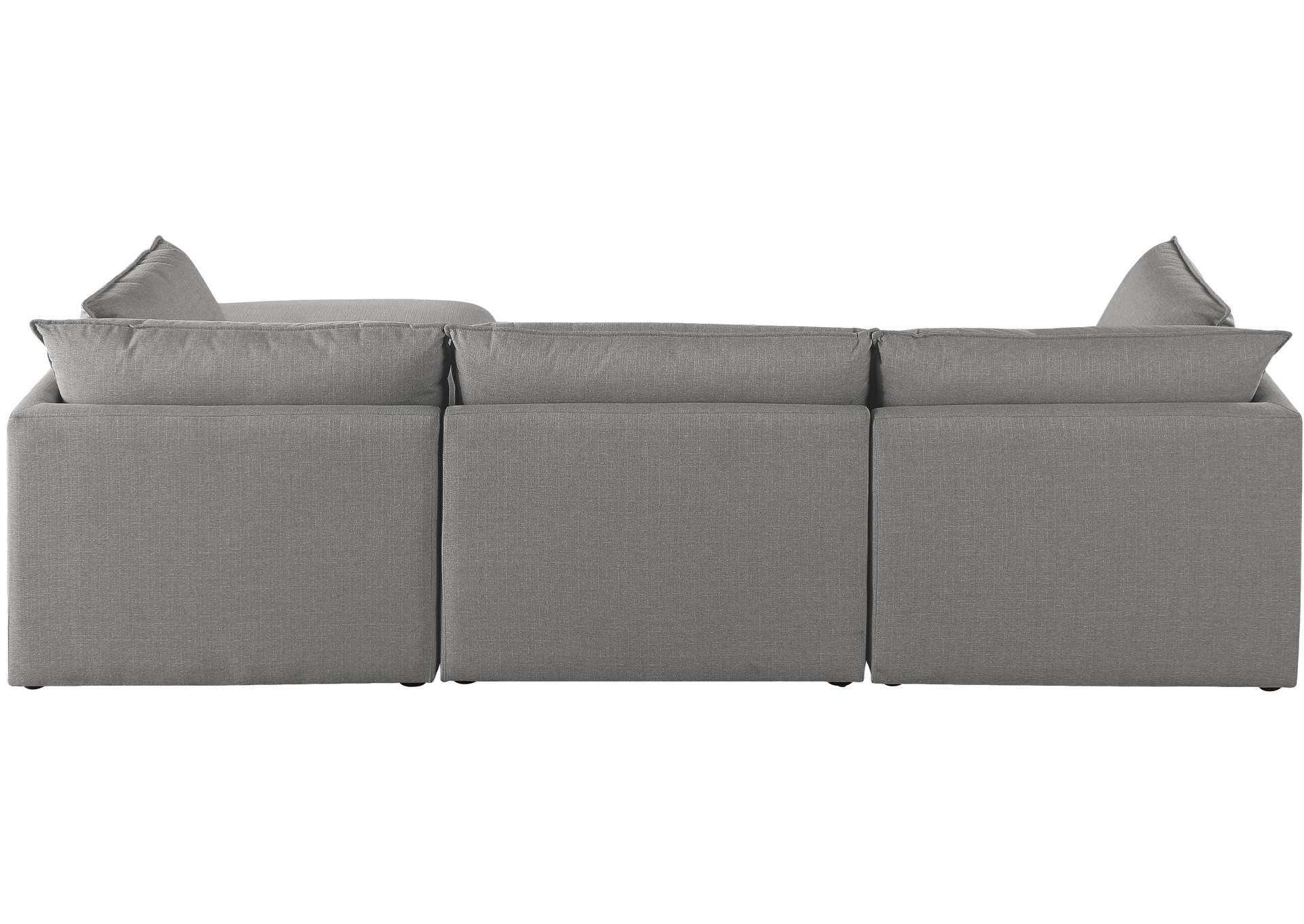 Mackenzie Grey Durable Linen Textured Modular Sectional,Meridian Furniture