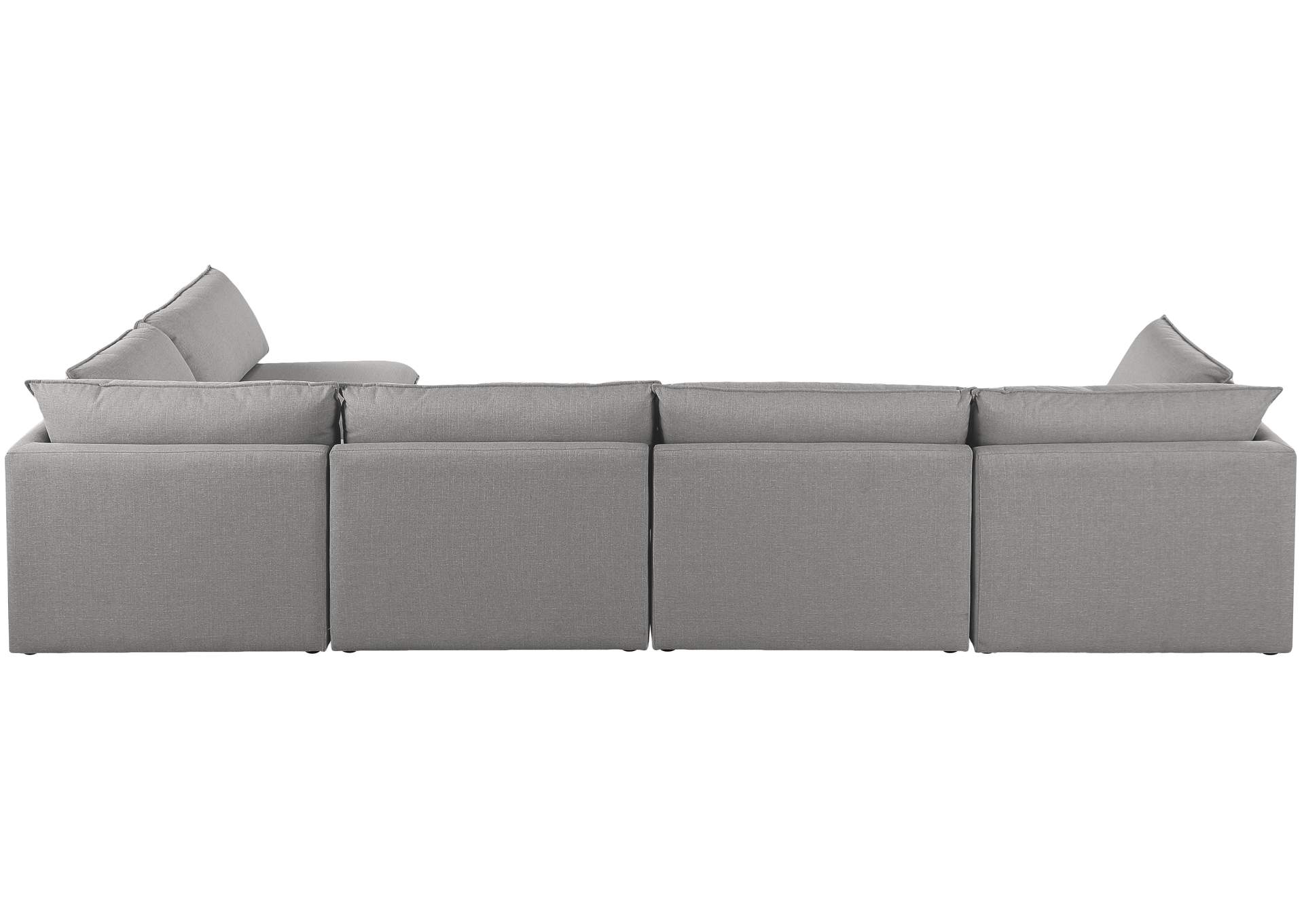 Mackenzie Grey Durable Linen Textured Modular Sectional,Meridian Furniture