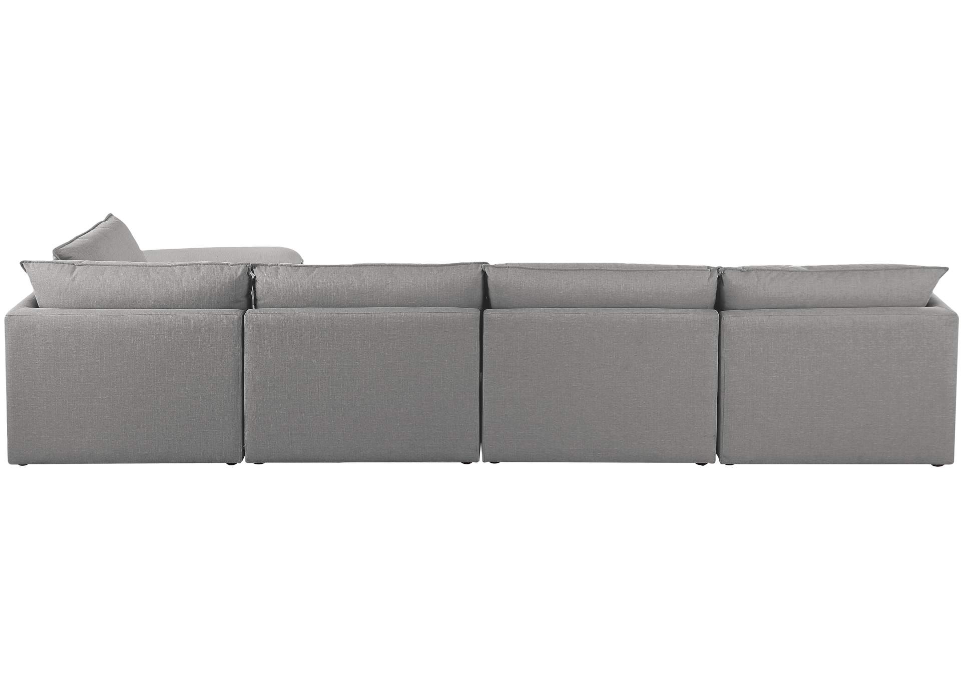 Mackenzie Grey Durable Linen Textured Modular Sectional,Meridian Furniture