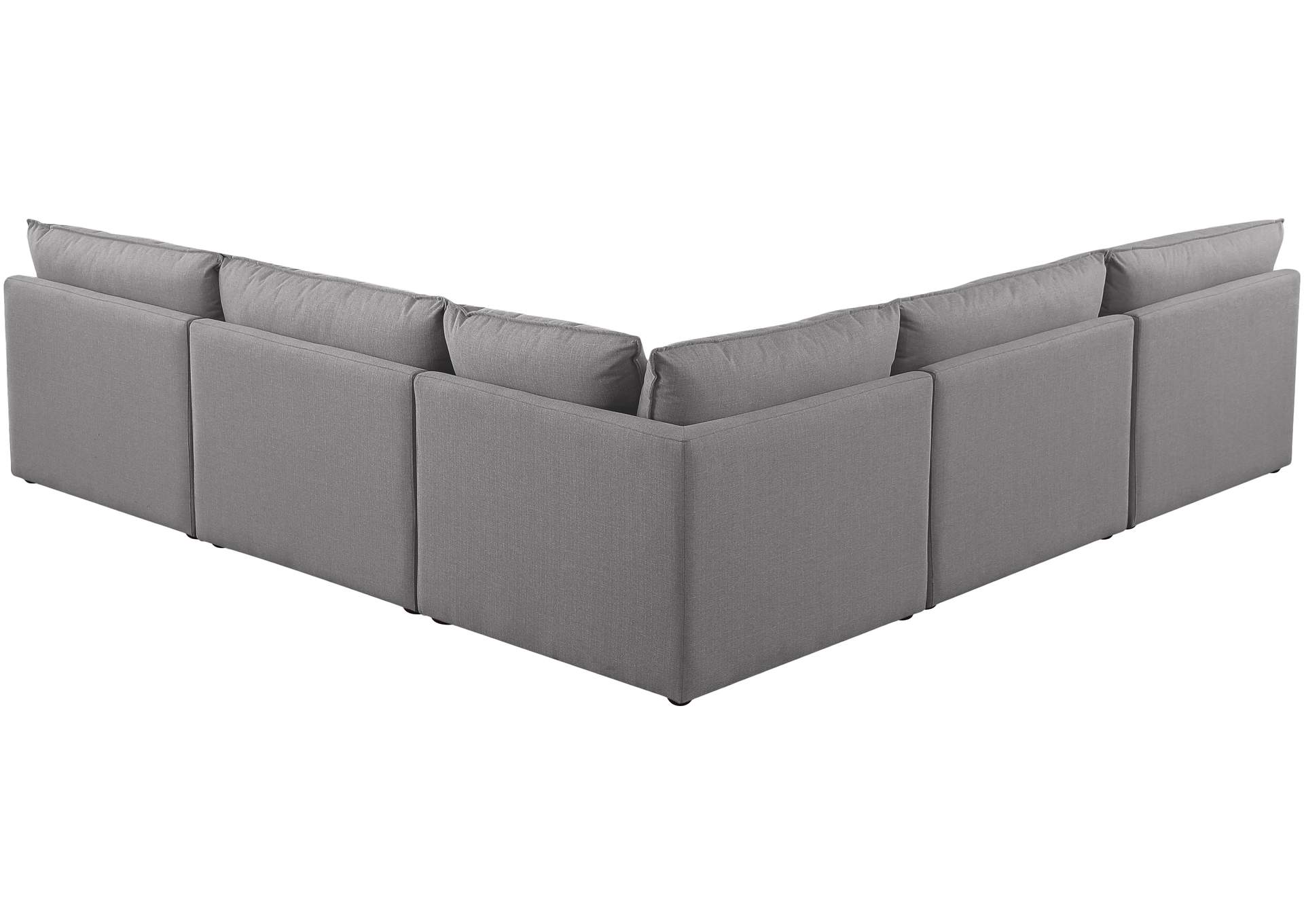 Mackenzie Grey Durable Linen Textured Modular Sectional,Meridian Furniture