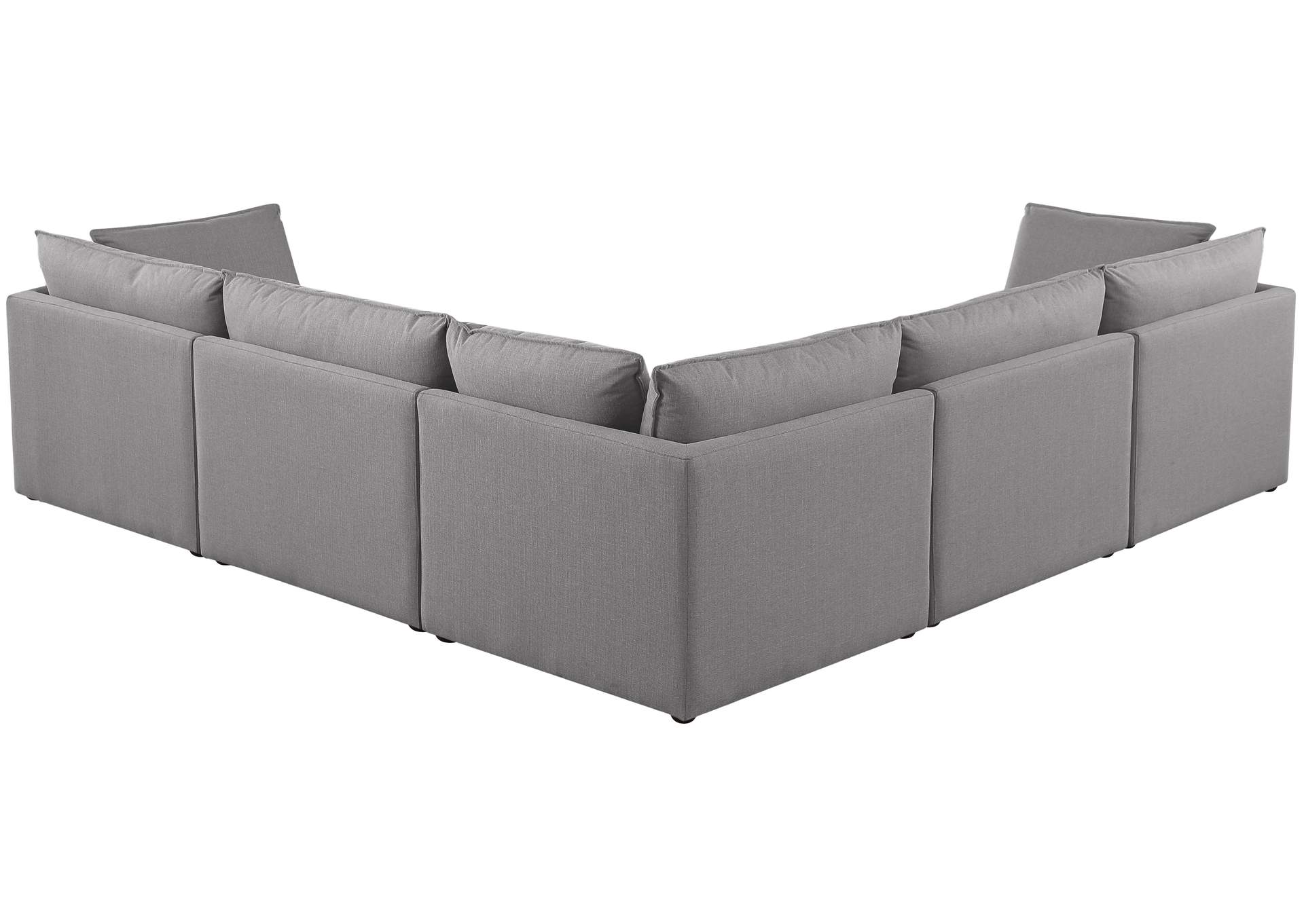 Mackenzie Grey Durable Linen Textured Modular Sectional,Meridian Furniture