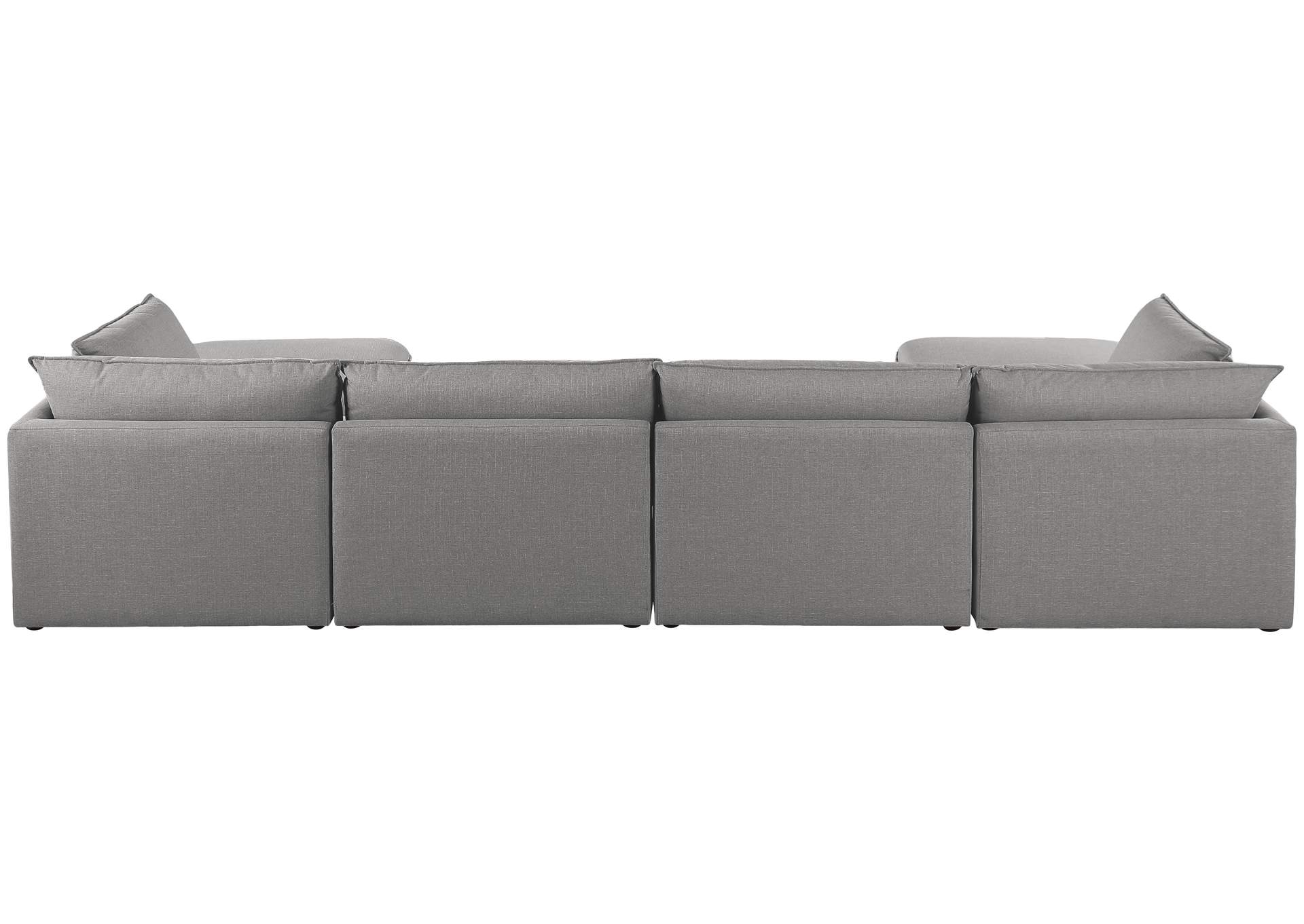 Mackenzie Grey Durable Linen Textured Modular Sectional,Meridian Furniture