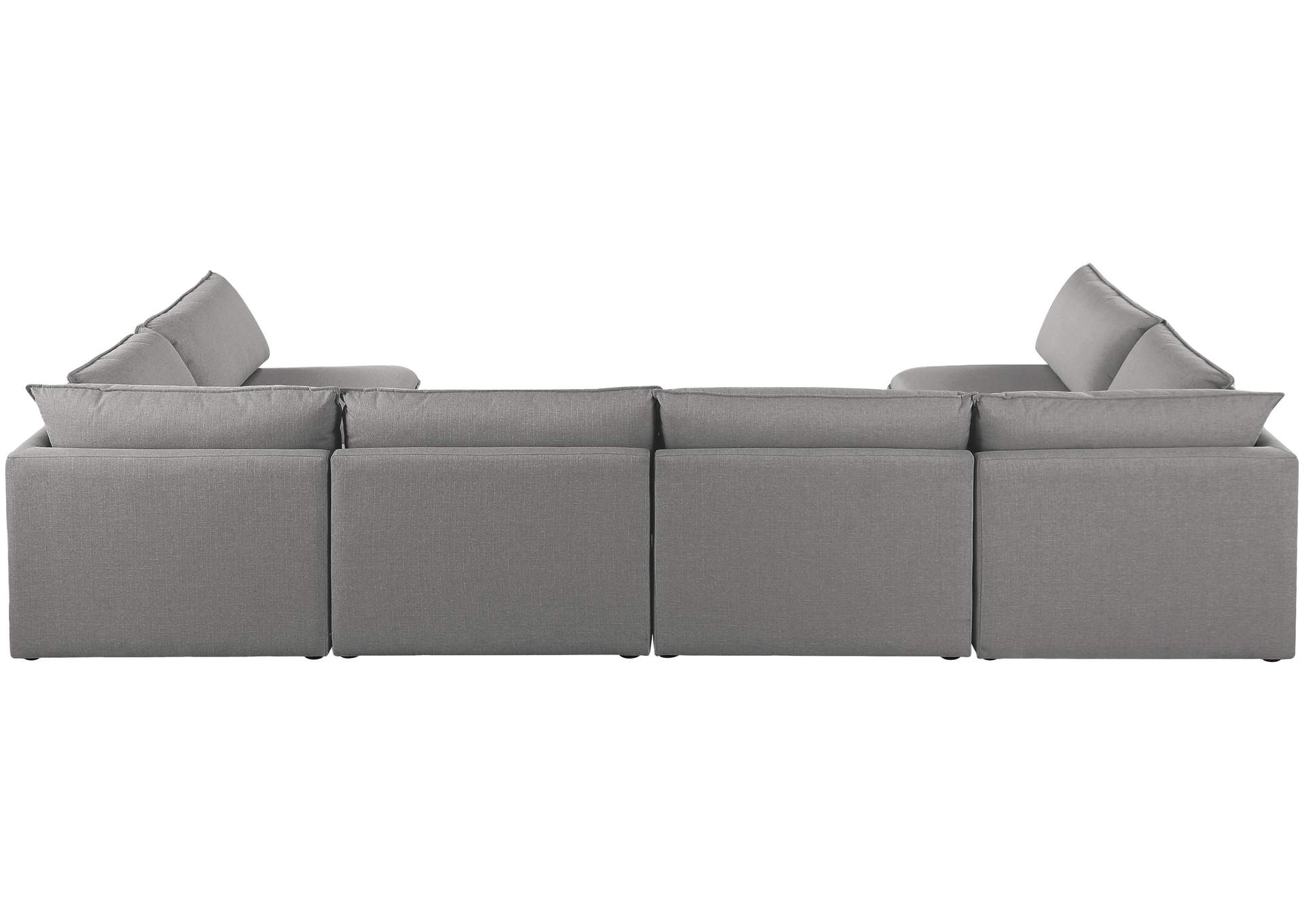 Mackenzie Grey Durable Linen Textured Modular Sectional,Meridian Furniture