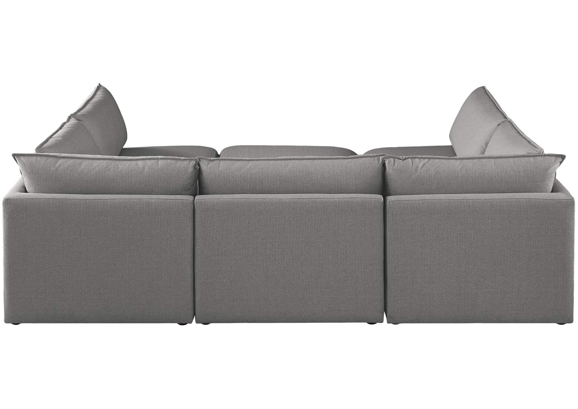 Mackenzie Grey Durable Linen Textured Modular Sectional,Meridian Furniture