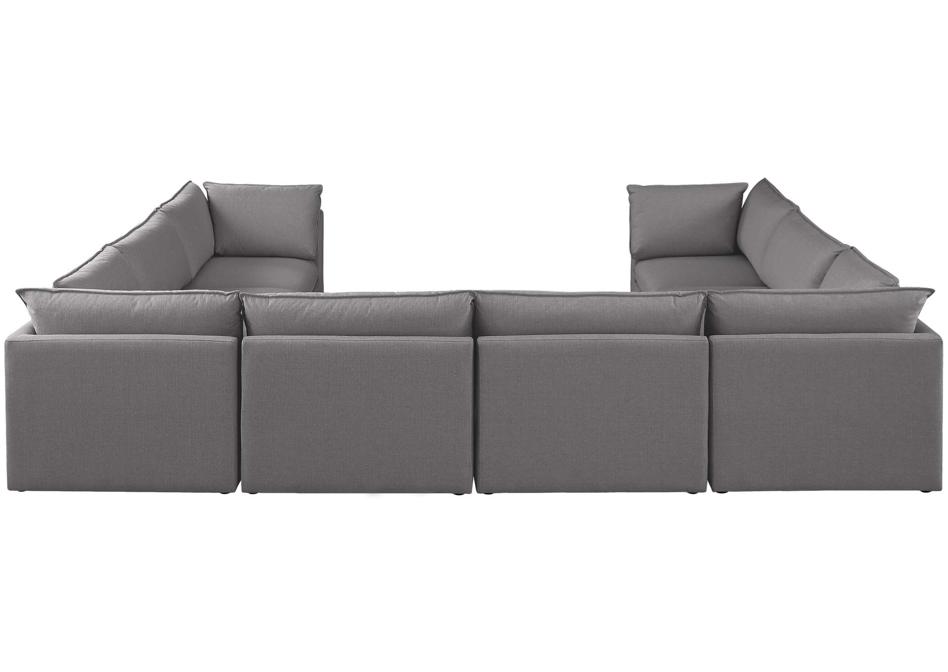 Mackenzie Grey Durable Linen Textured Modular Sectional,Meridian Furniture