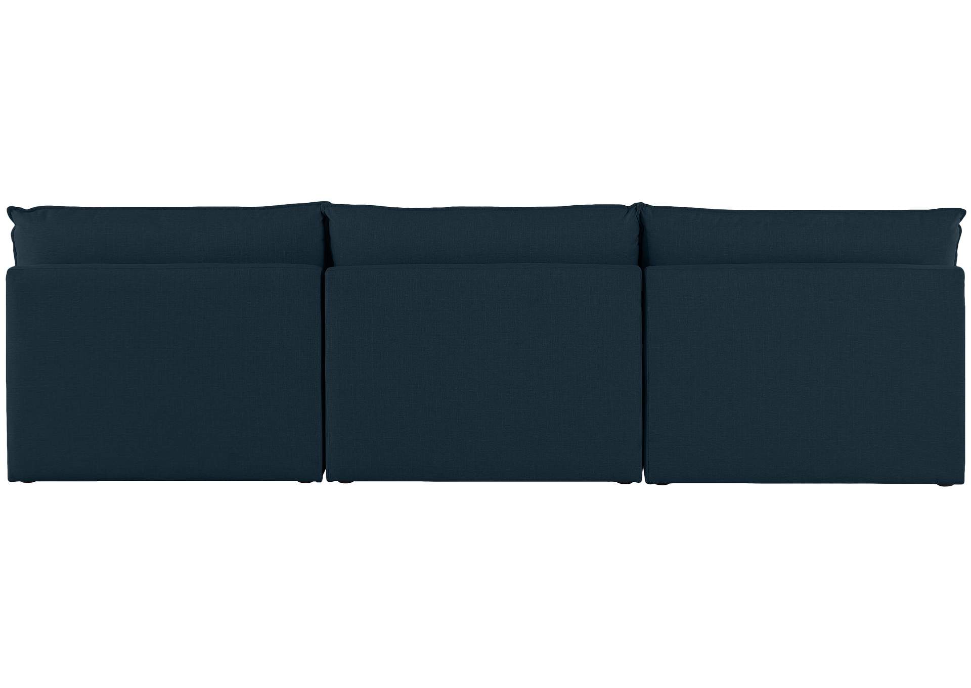 Mackenzie Navy Durable Linen Textured Modular Sofa,Meridian Furniture