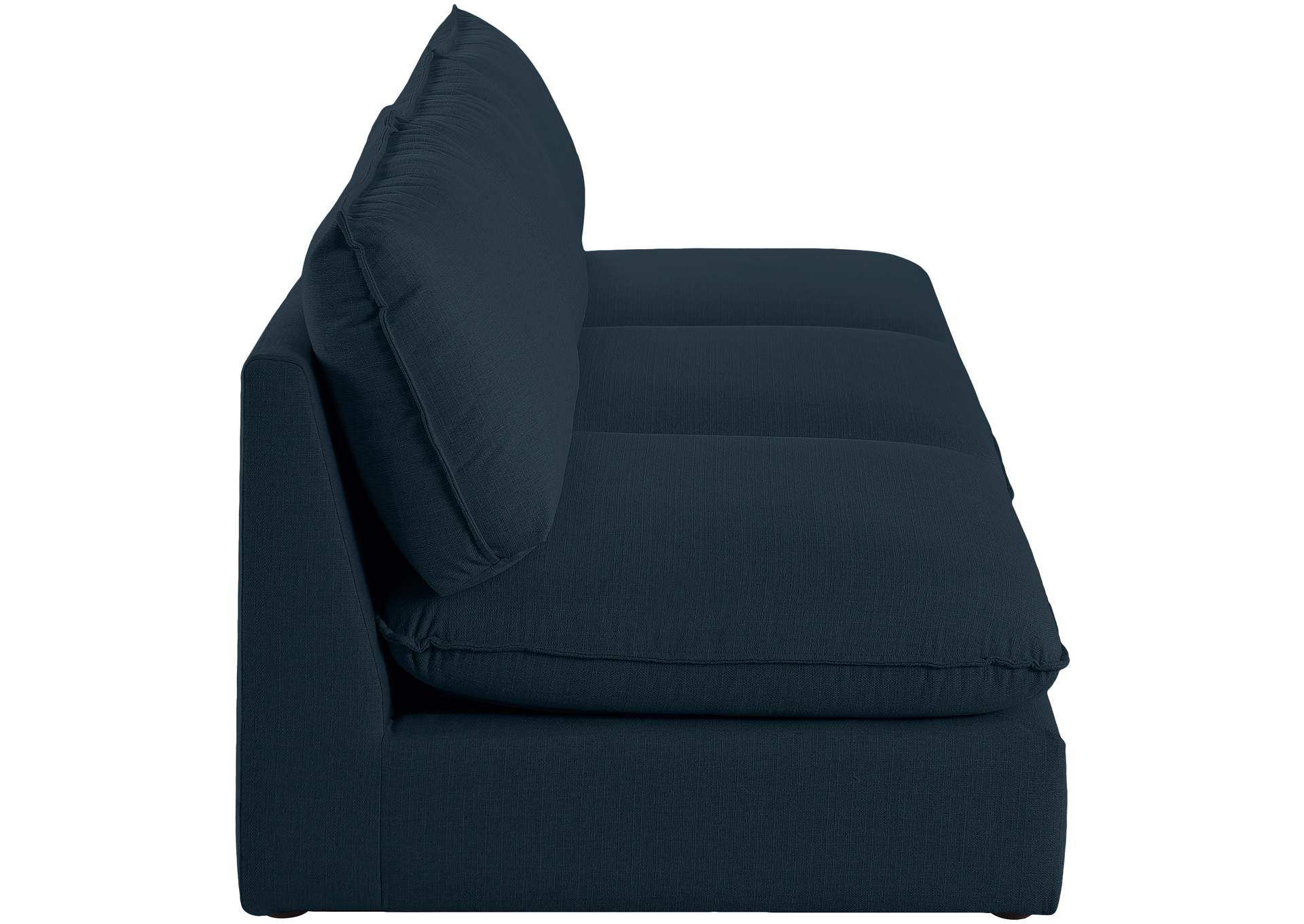 Mackenzie Navy Durable Linen Textured Modular Sofa,Meridian Furniture