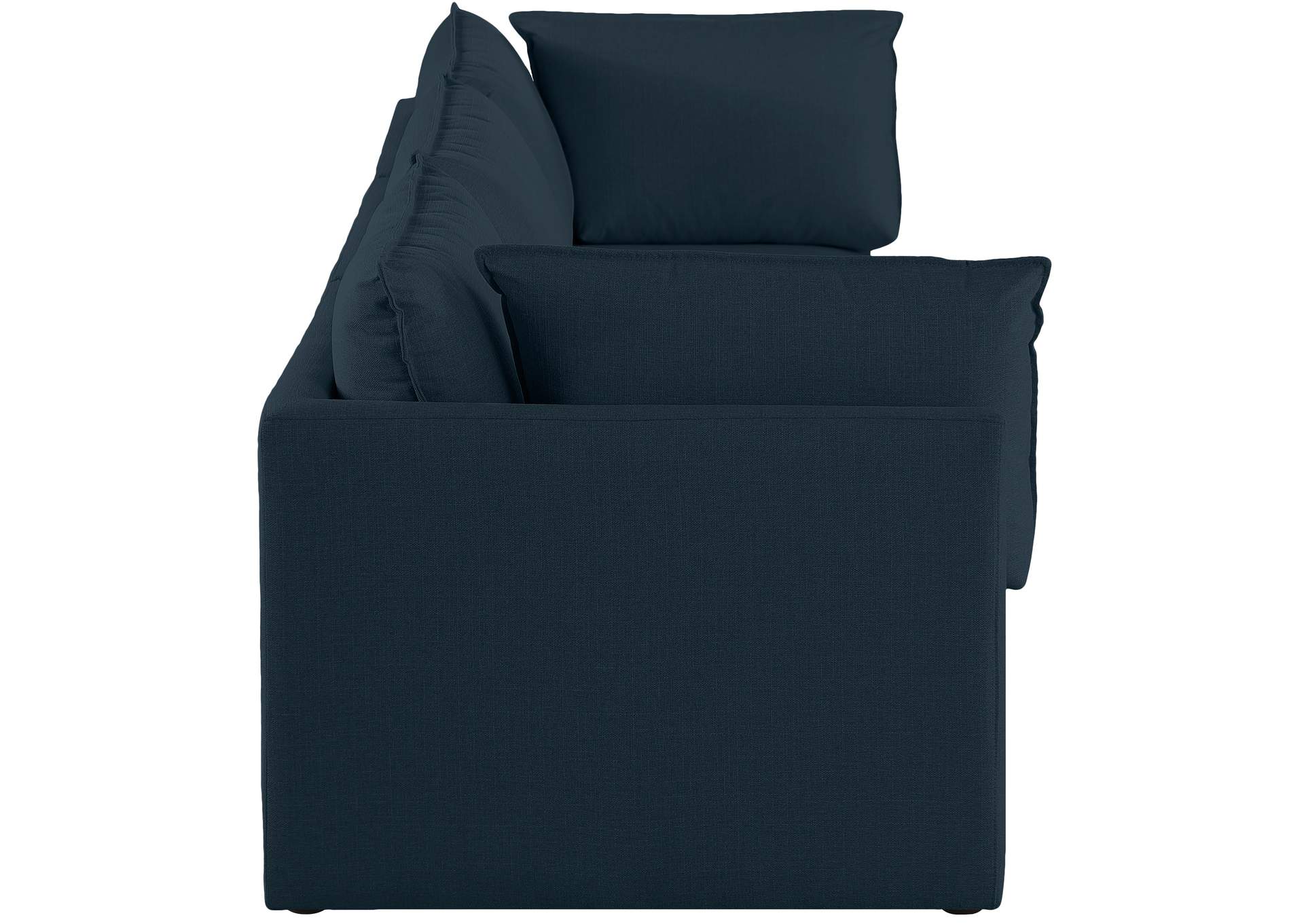 Mackenzie Navy Durable Linen Textured Modular Sofa,Meridian Furniture