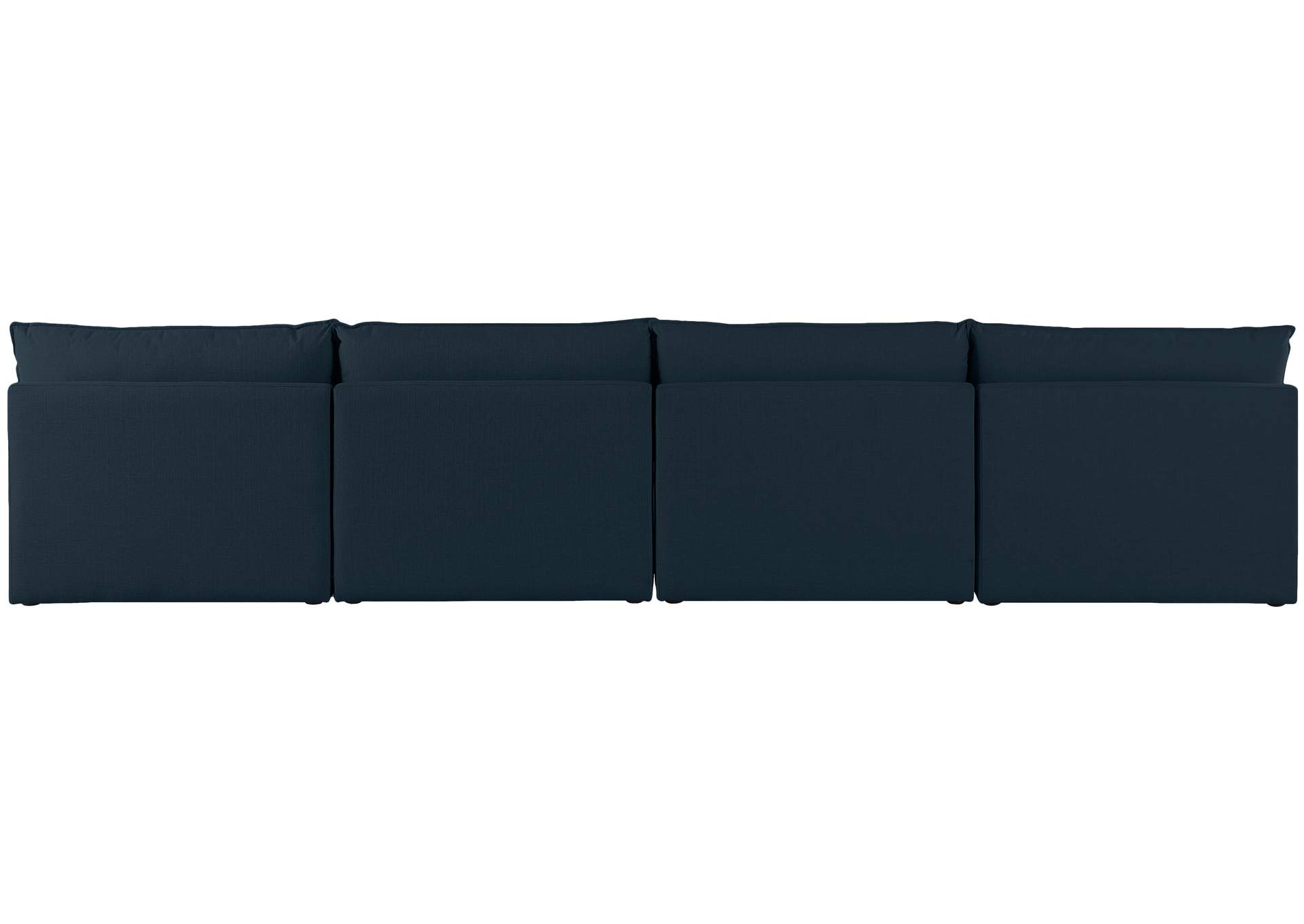 Mackenzie Navy Durable Linen Textured Modular Sofa,Meridian Furniture