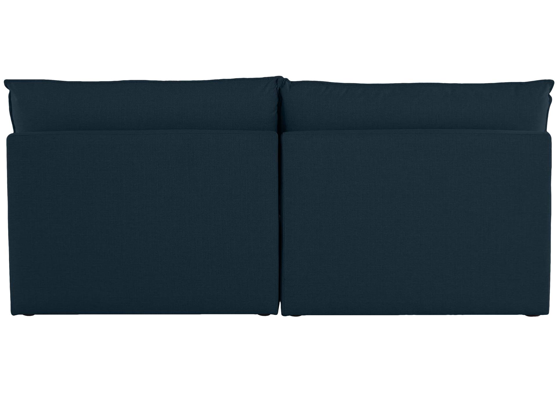 Mackenzie Navy Durable Linen Textured Modular Sofa,Meridian Furniture