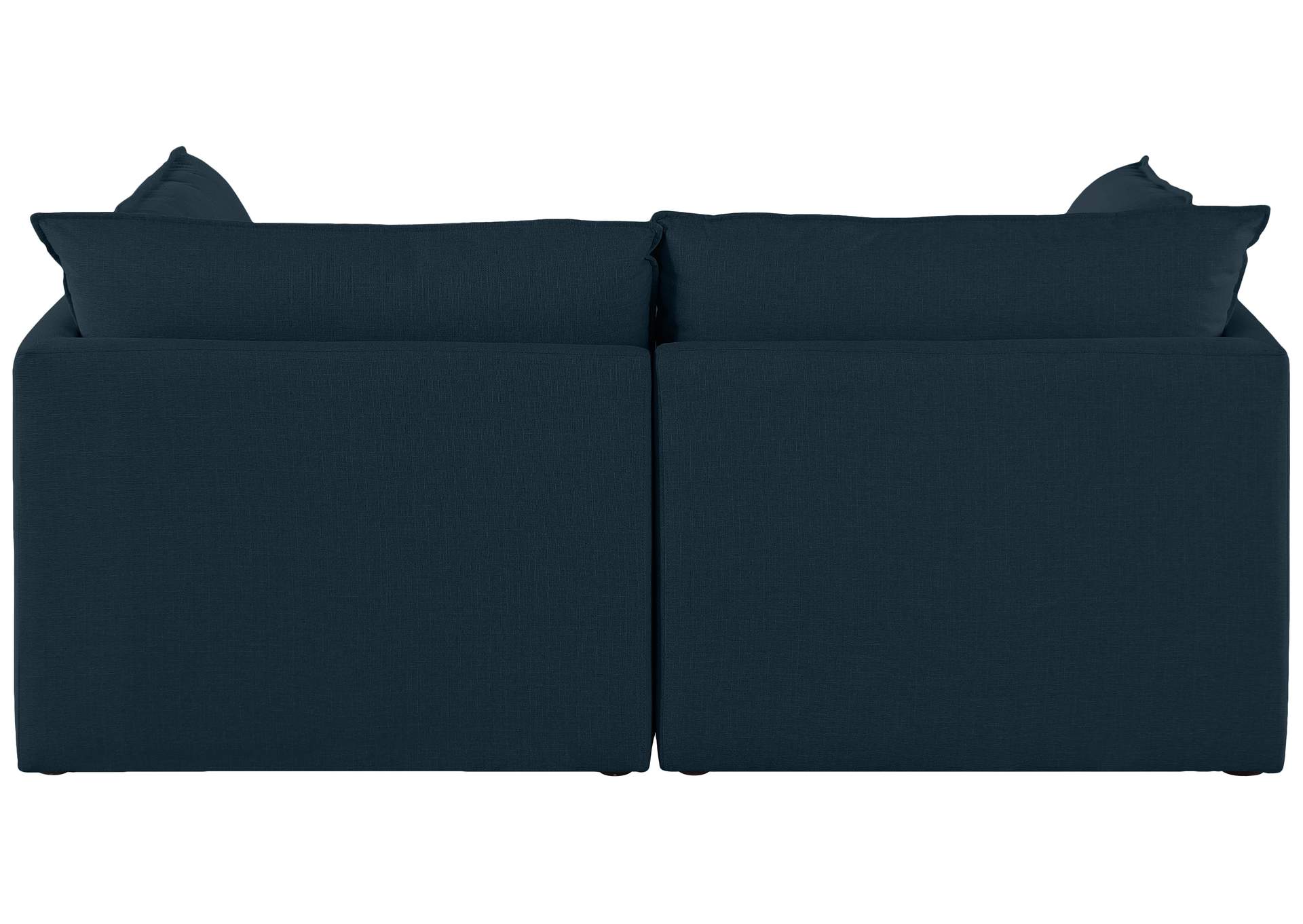 Mackenzie Navy Durable Linen Textured Modular Sofa,Meridian Furniture