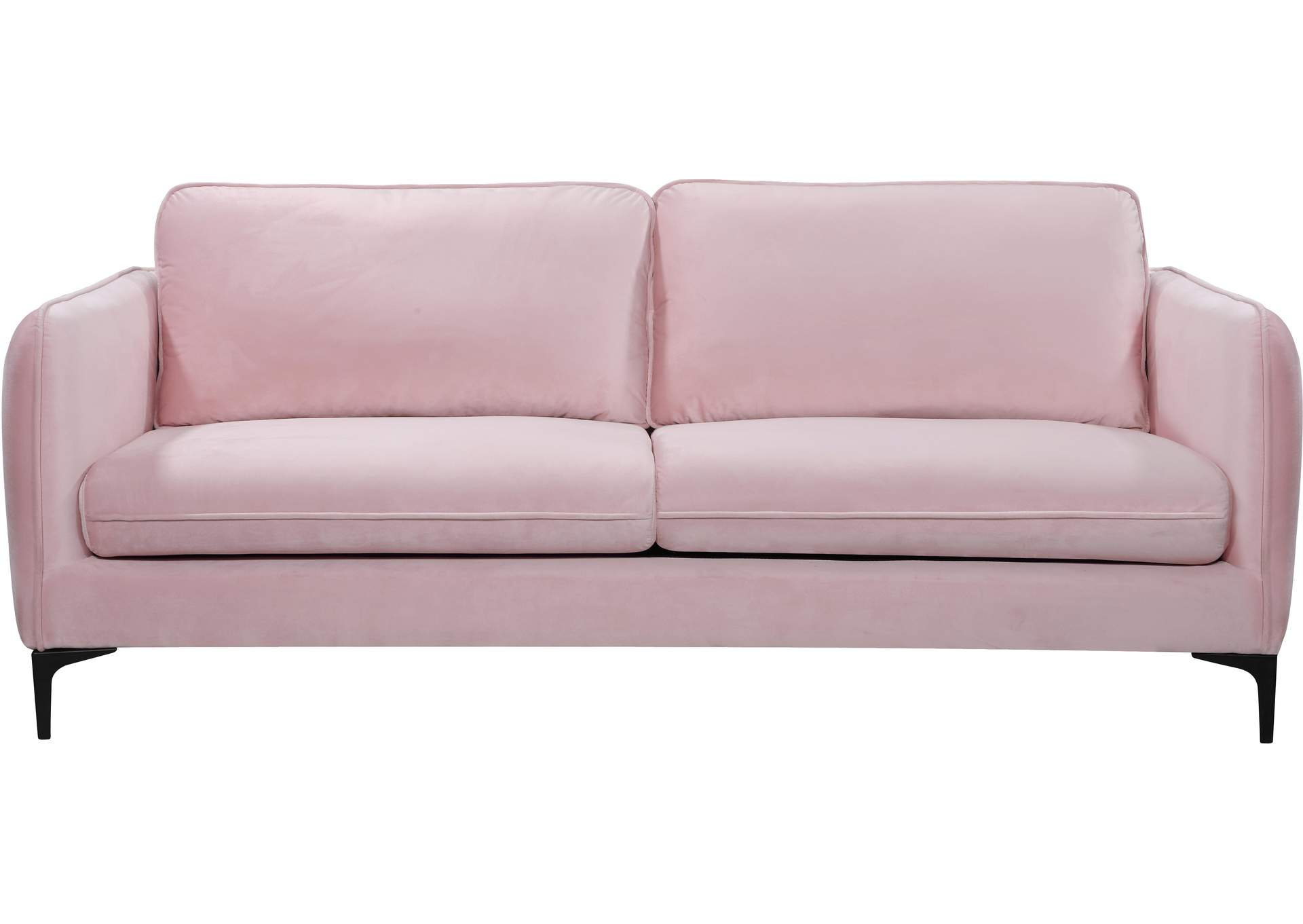 Poppy Pink Velvet Sofa,Meridian Furniture