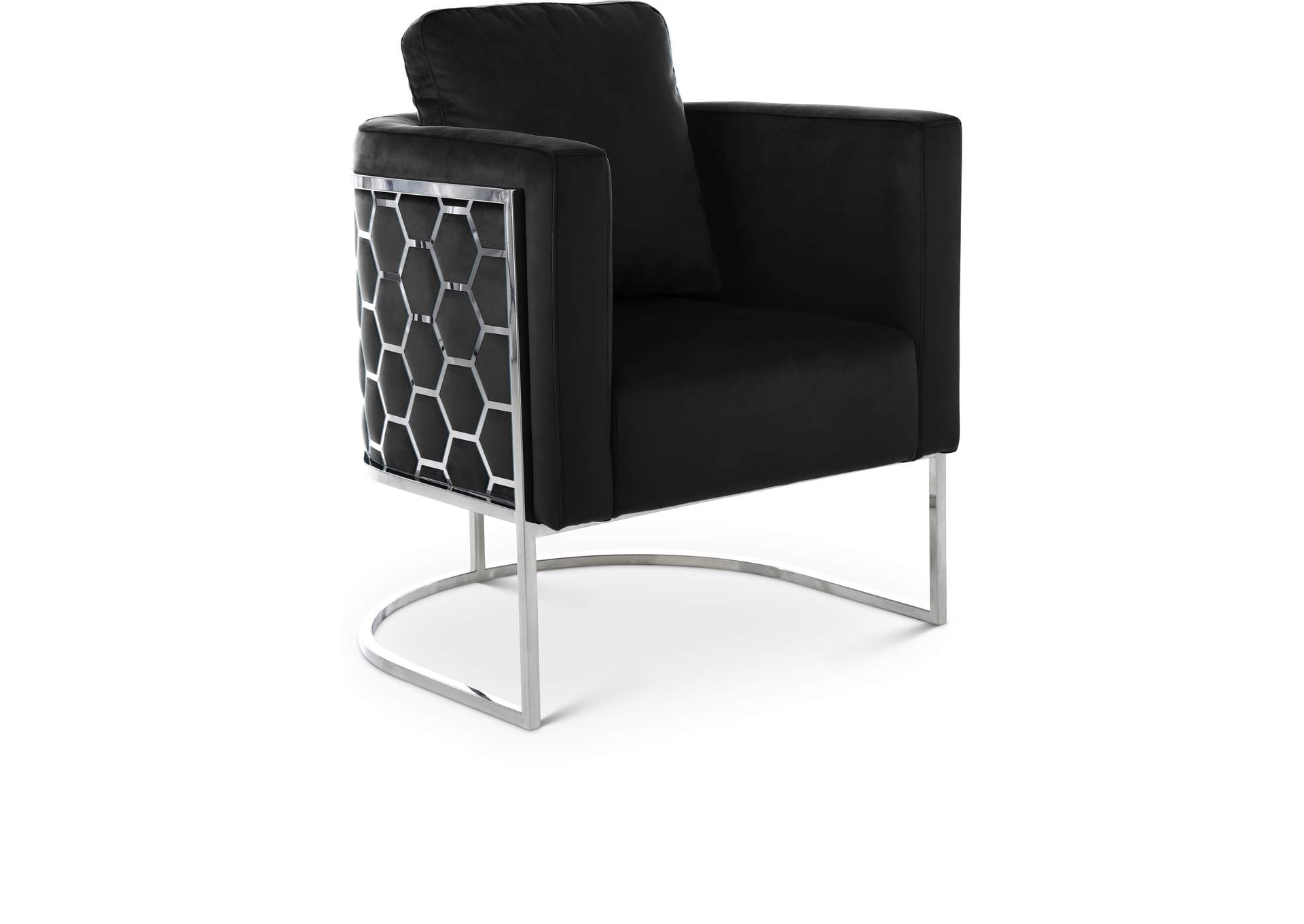 Casa Black Velvet Chair,Meridian Furniture