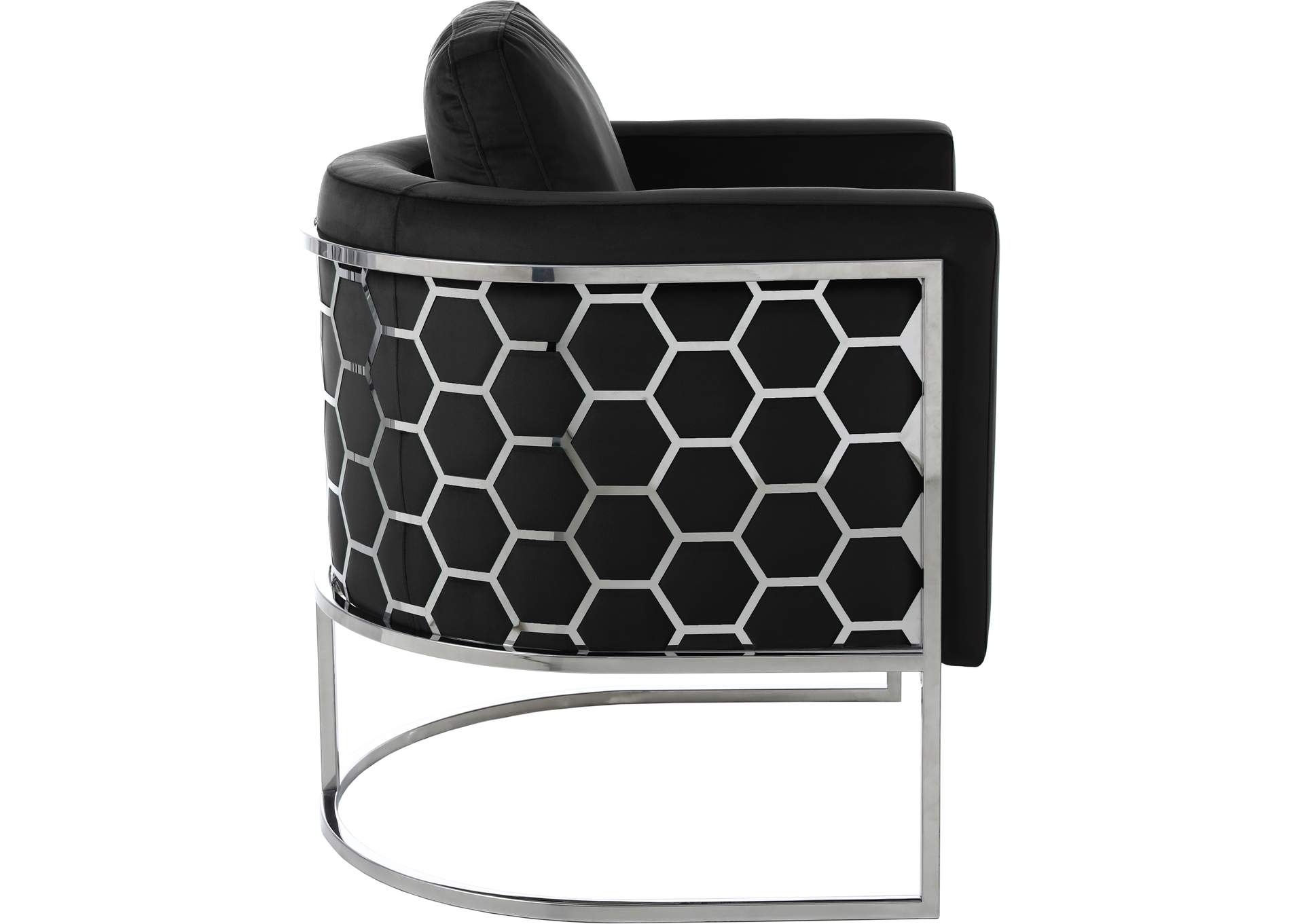 Casa Black Velvet Chair,Meridian Furniture